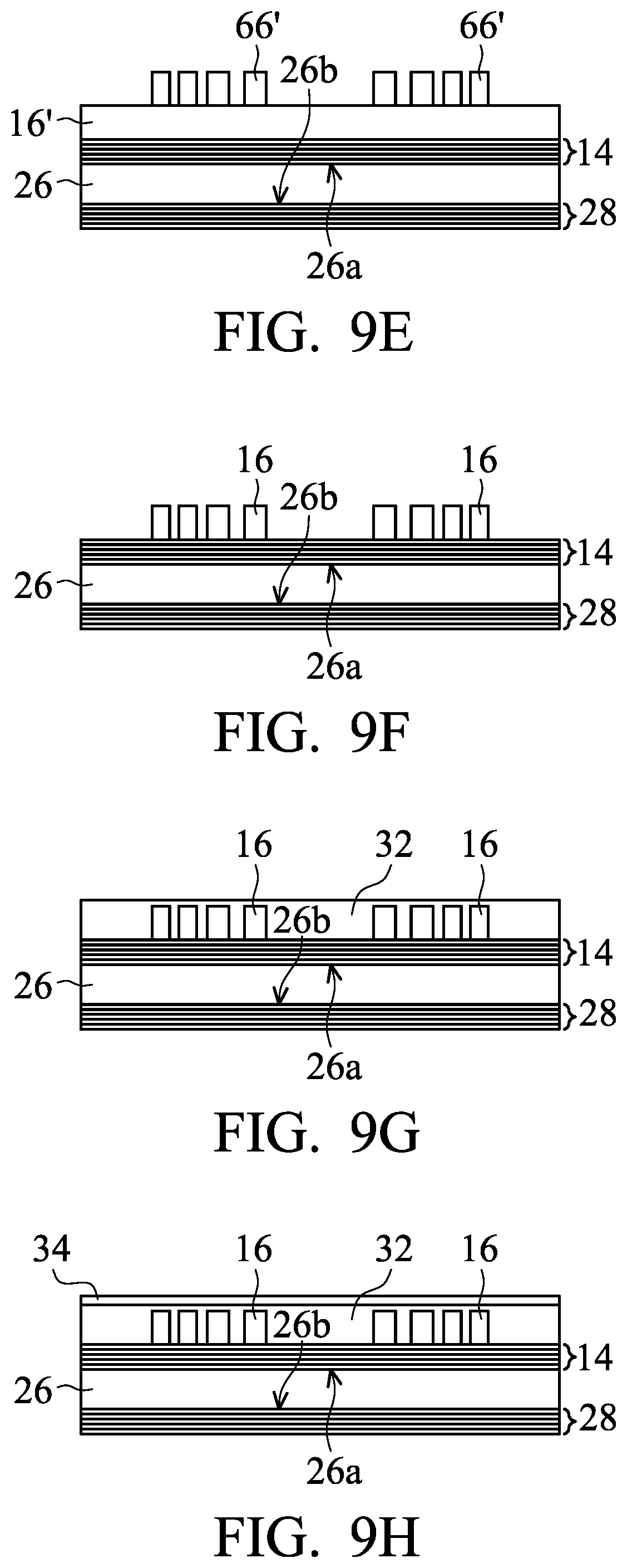Patent US12174405 Figure 8 – Optical structure having polymer-covered protrusions contacting bandpass filter
