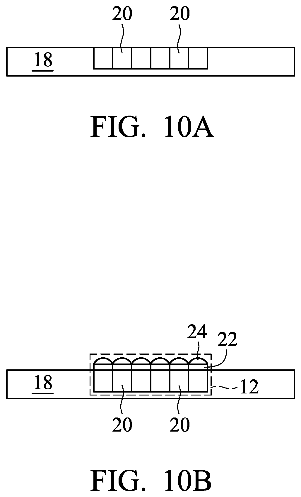 Patent US12174405 Figure 11 – Optical structure having polymer-covered protrusions contacting bandpass filter