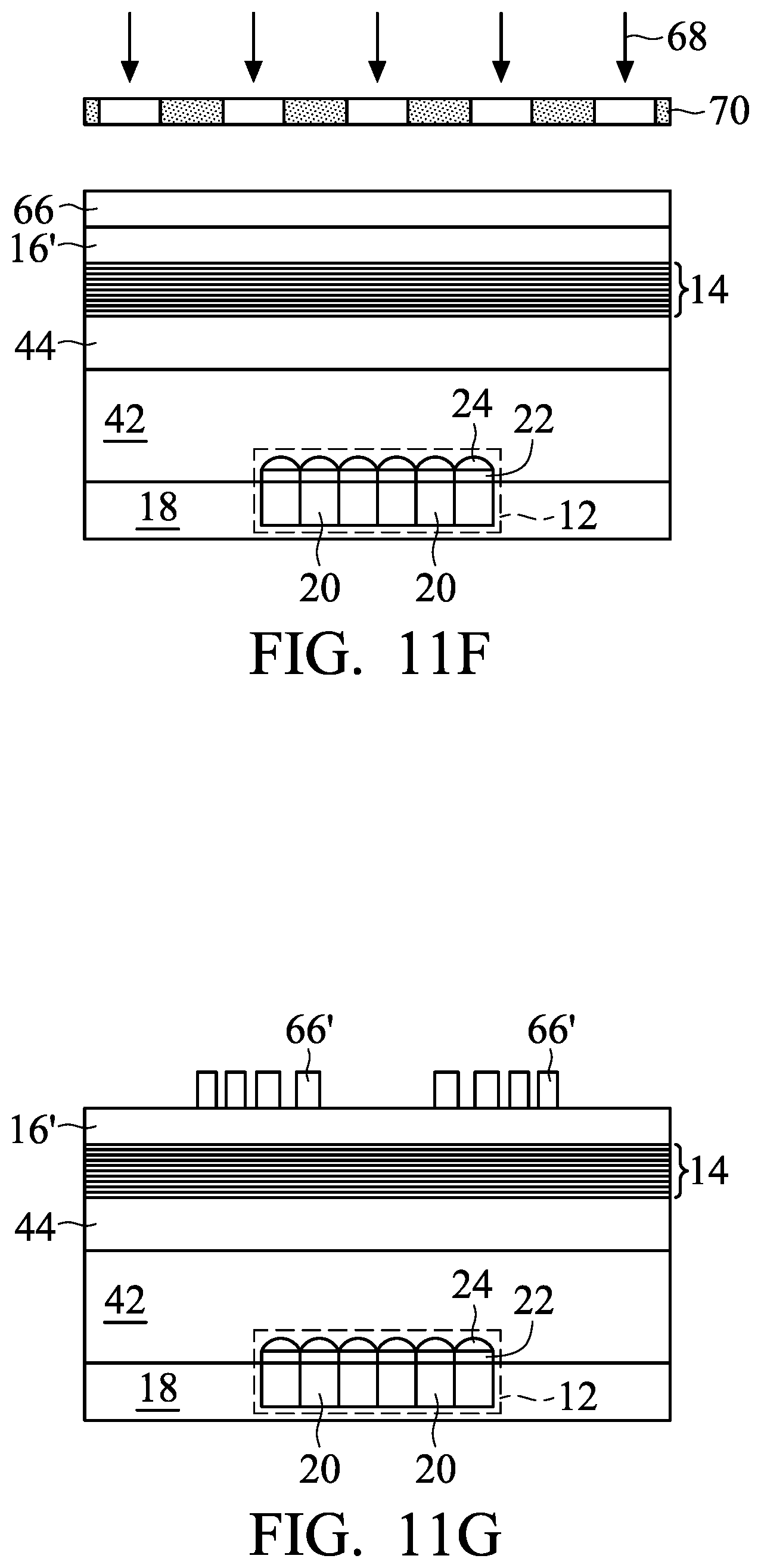 Patent US12174405 Figure 15 – Optical structure having polymer-covered protrusions contacting bandpass filter