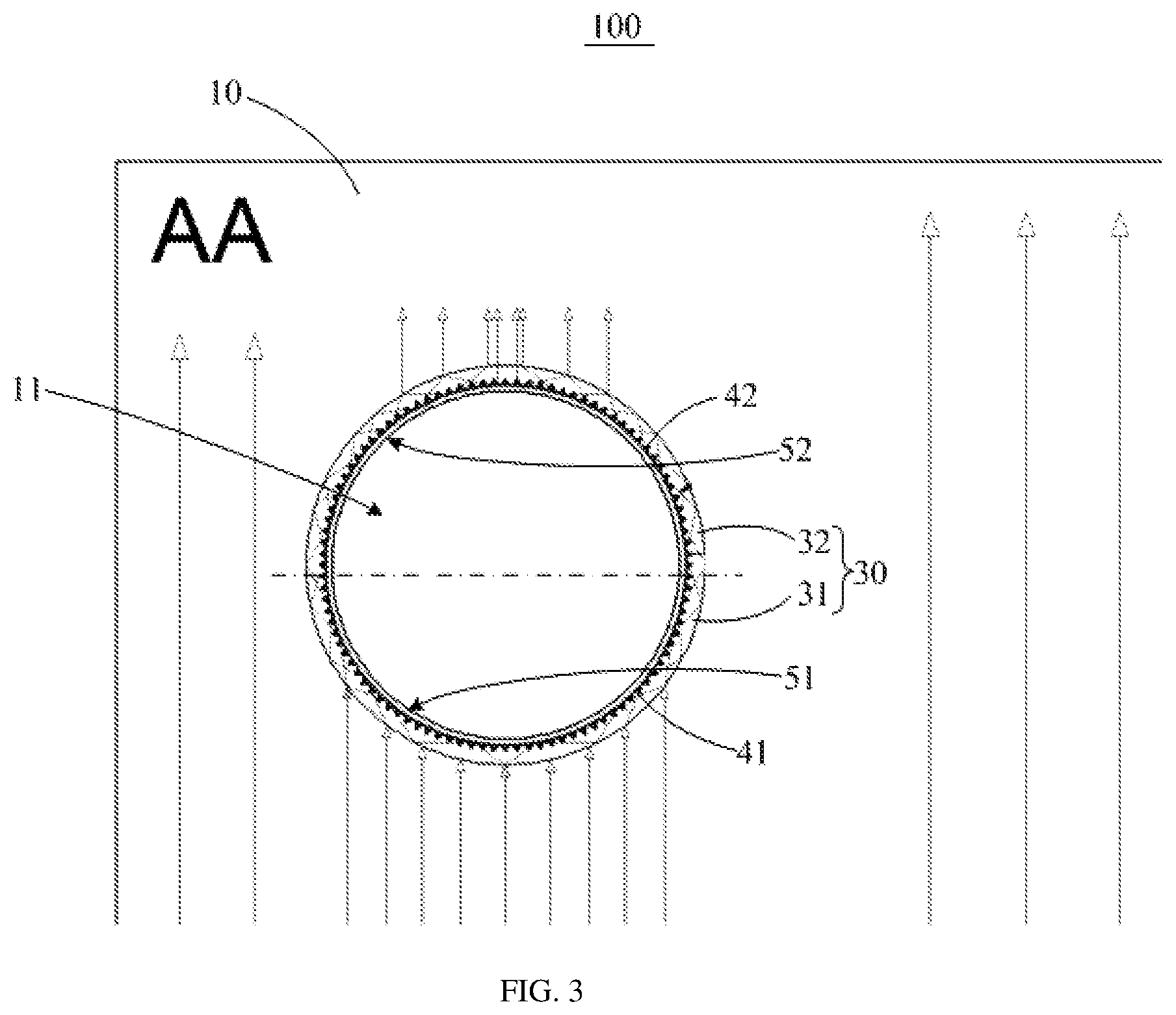 Patent US12174411 Figure 2 – Display panel and display device