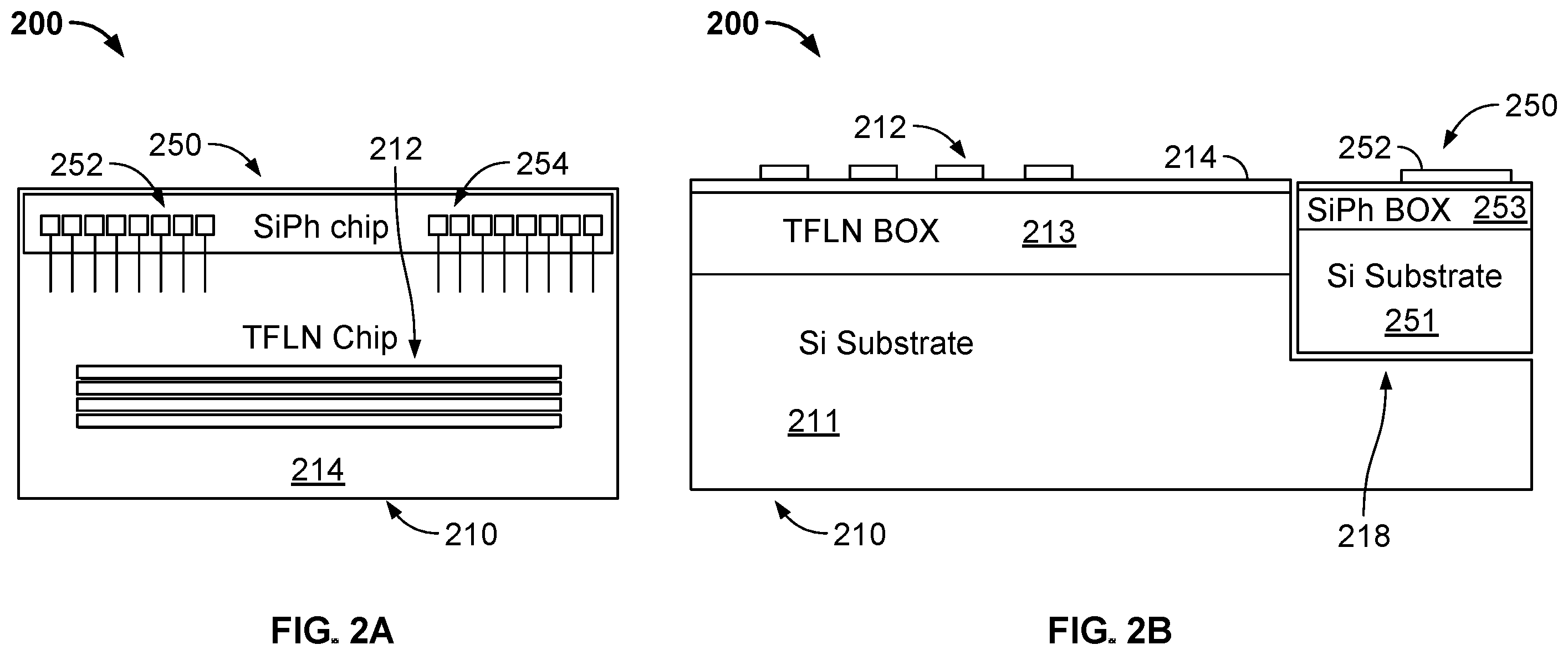 Patent US12174419 Figure 2 – Thin film lithium niobate hybrid photonics packaging