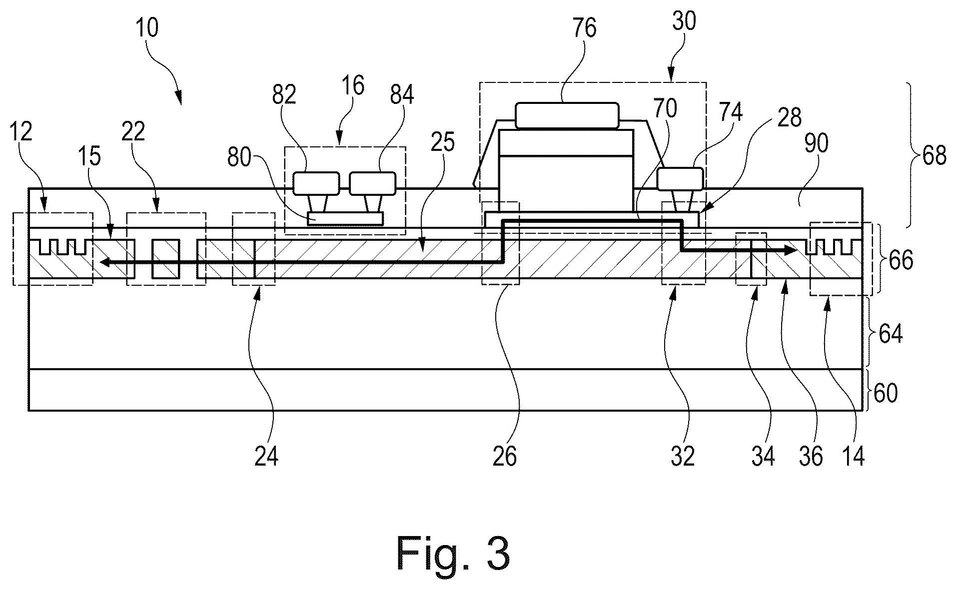 Patent US12174425 Figure 2 – Method for manufacturing a mixed layer comprising a silicon waveguide and a silicon nitride waveguide
