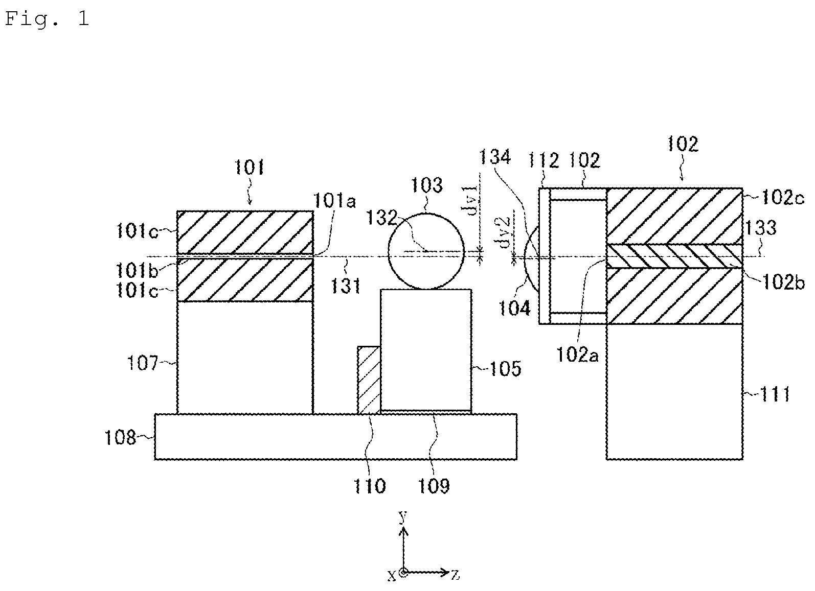 Patent US12174427 Figure 1 – Optical device