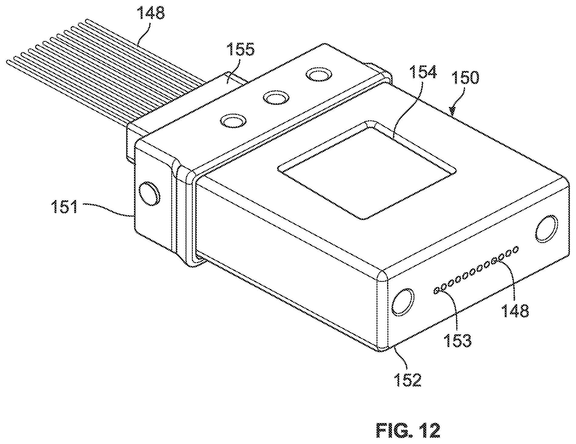 Patent US12174431 Figure 8 – Methods and compositions for the surface treatment of ferrules and fibers for improved bonding of optical fibes within ferrules