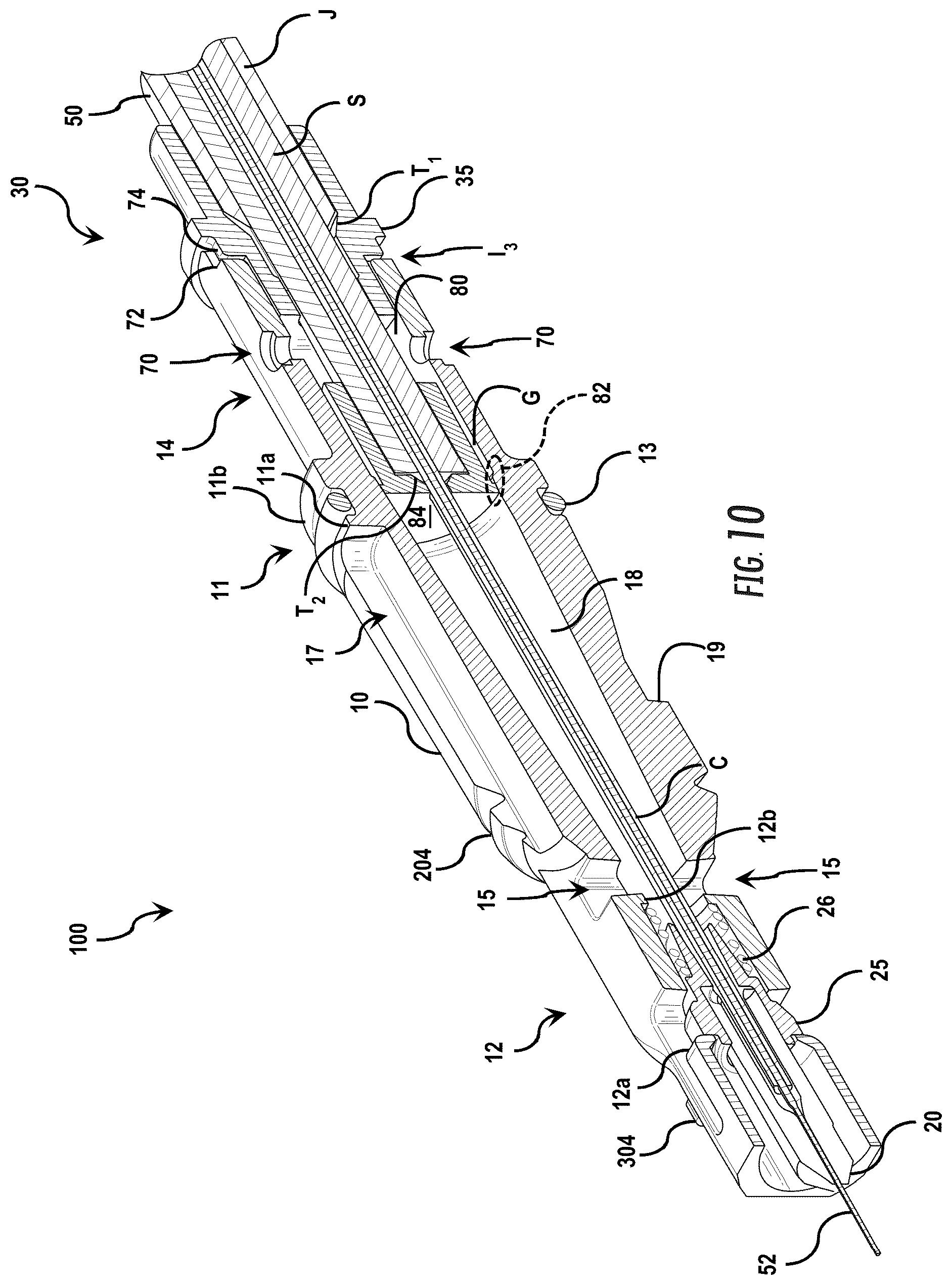 Patent US12174432 Figure 10 – Fiber optic connectors and connectorization employing adhesive admitting adapters