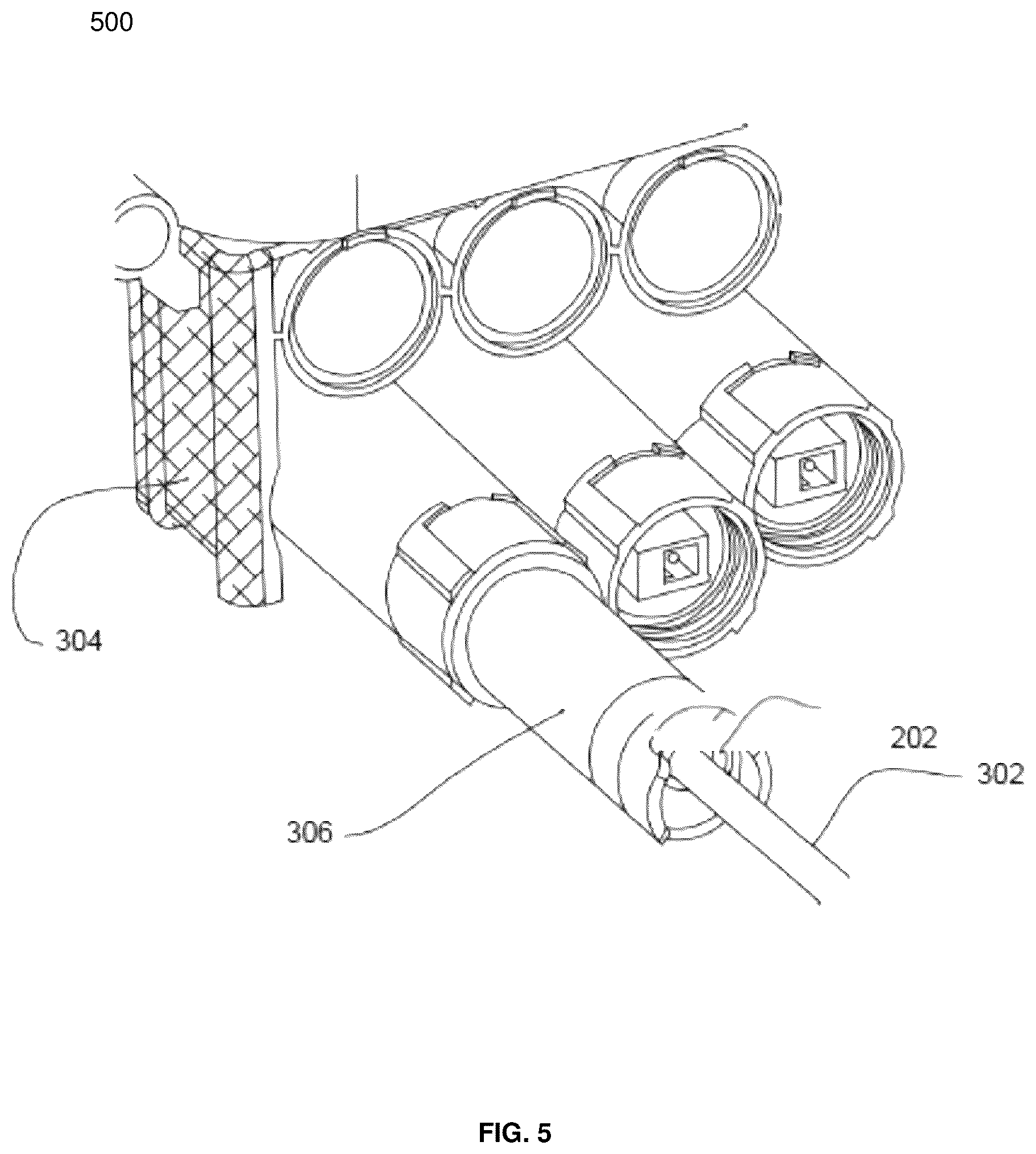 Patent US12174435 Figure 5 – Integrated boot for a protected cable connector assembly