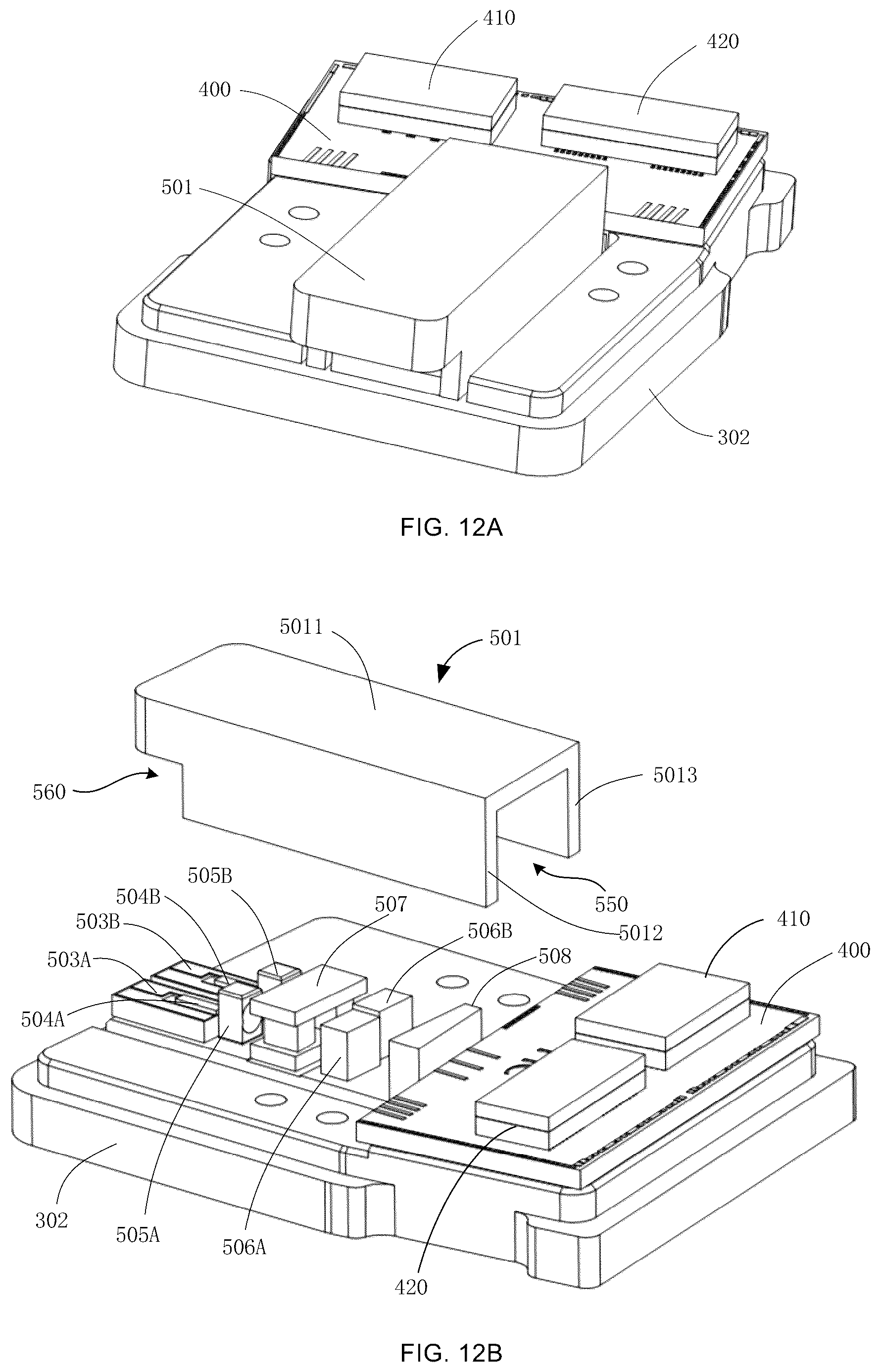 Patent US12174437 Figure 12 – Optical module with slotted laser assembly box