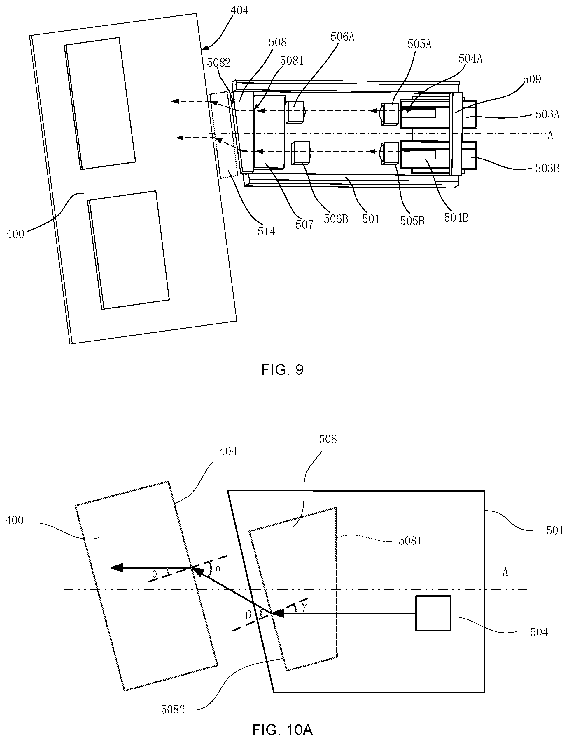 Patent US12174438 Figure 10 – Optical module with structured protective cover