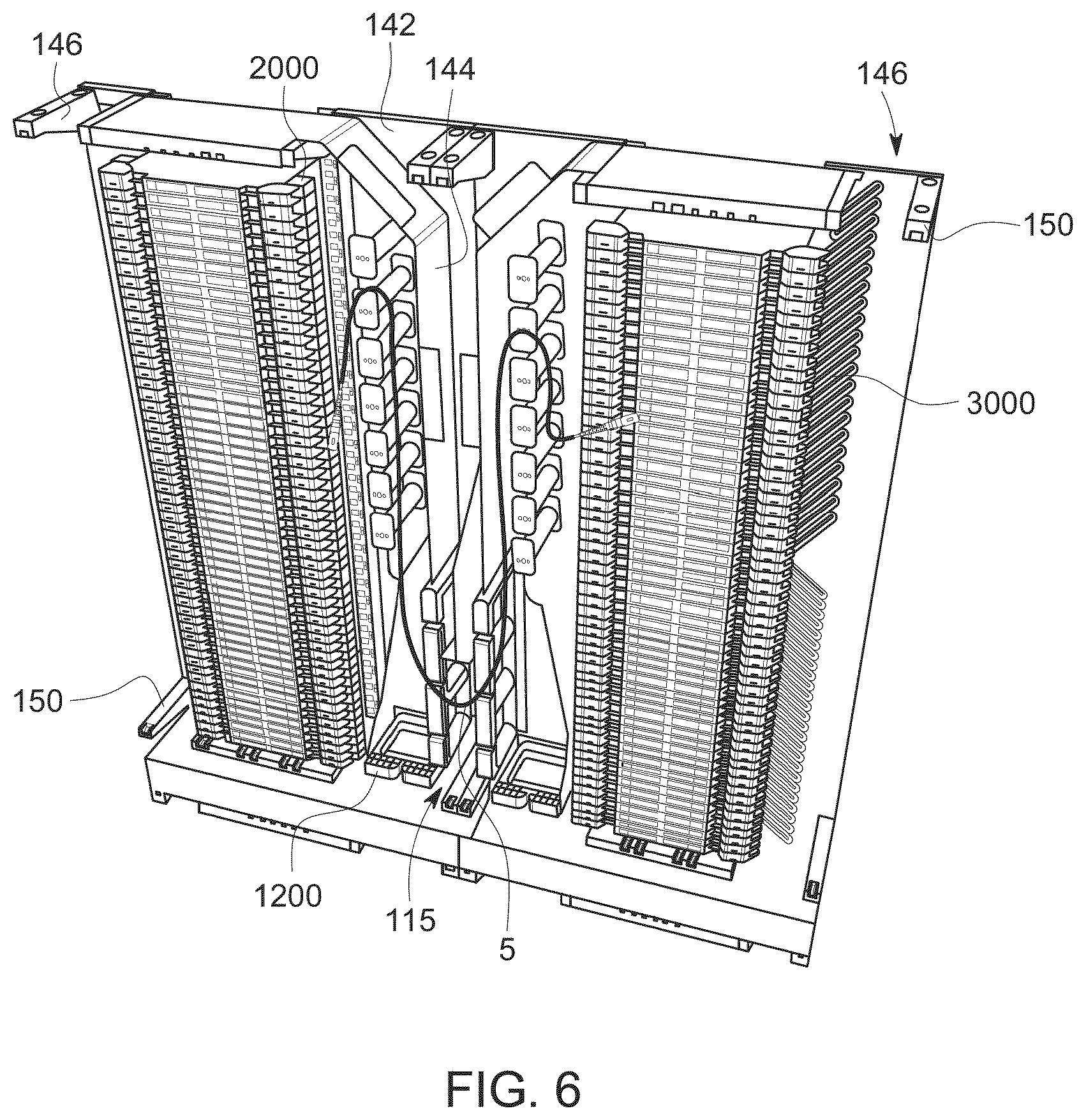 Patent US12174443 Figure 6 – Cable termination units for optical fiber distribution elements