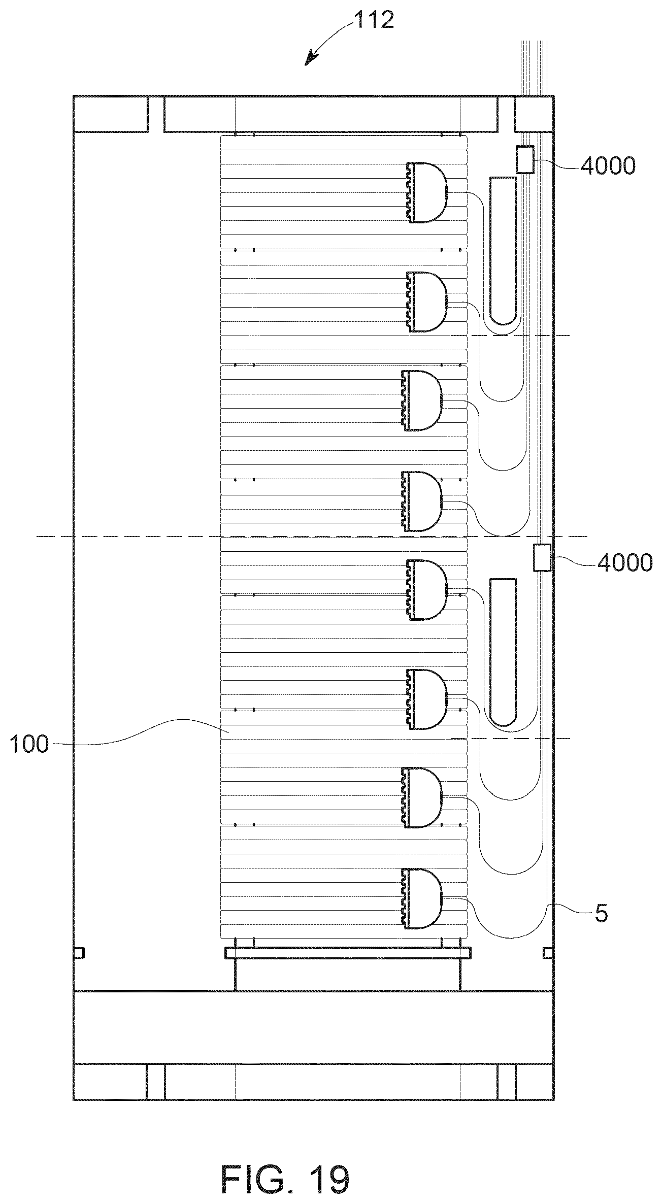 Patent US12174443 Figure 16 – Cable termination units for optical fiber distribution elements