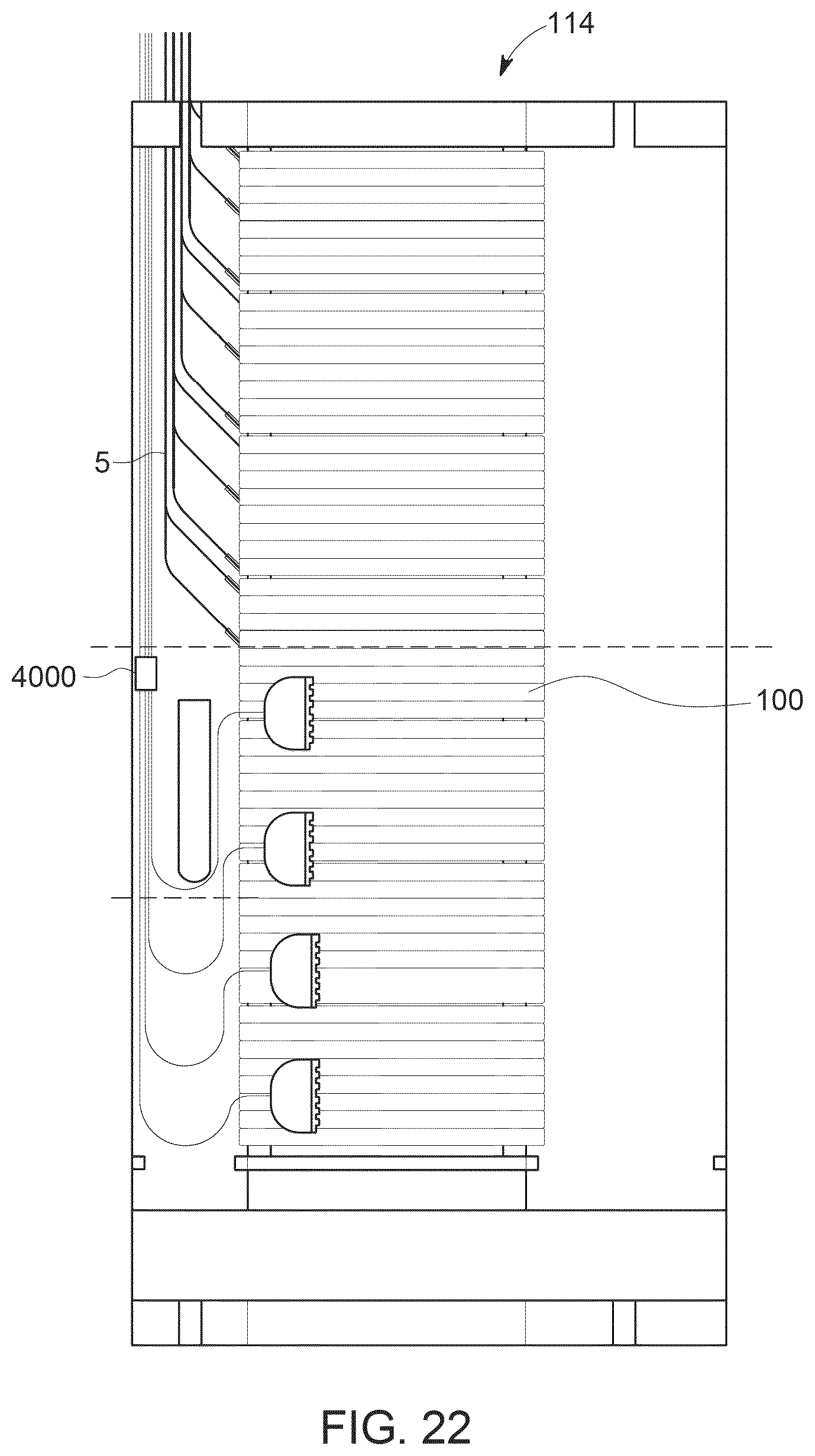 Patent US12174443 Figure 19 – Cable termination units for optical fiber distribution elements