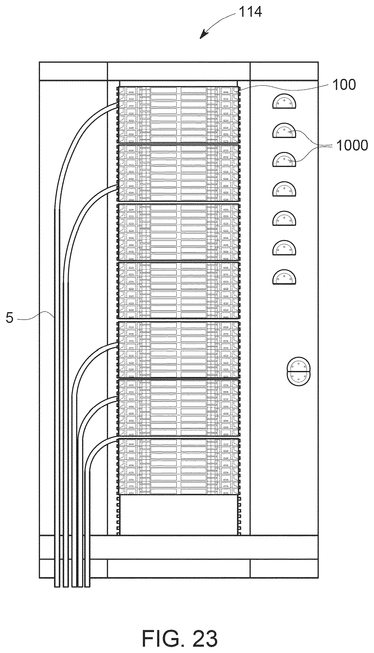 Patent US12174443 Figure 20 – Cable termination units for optical fiber distribution elements