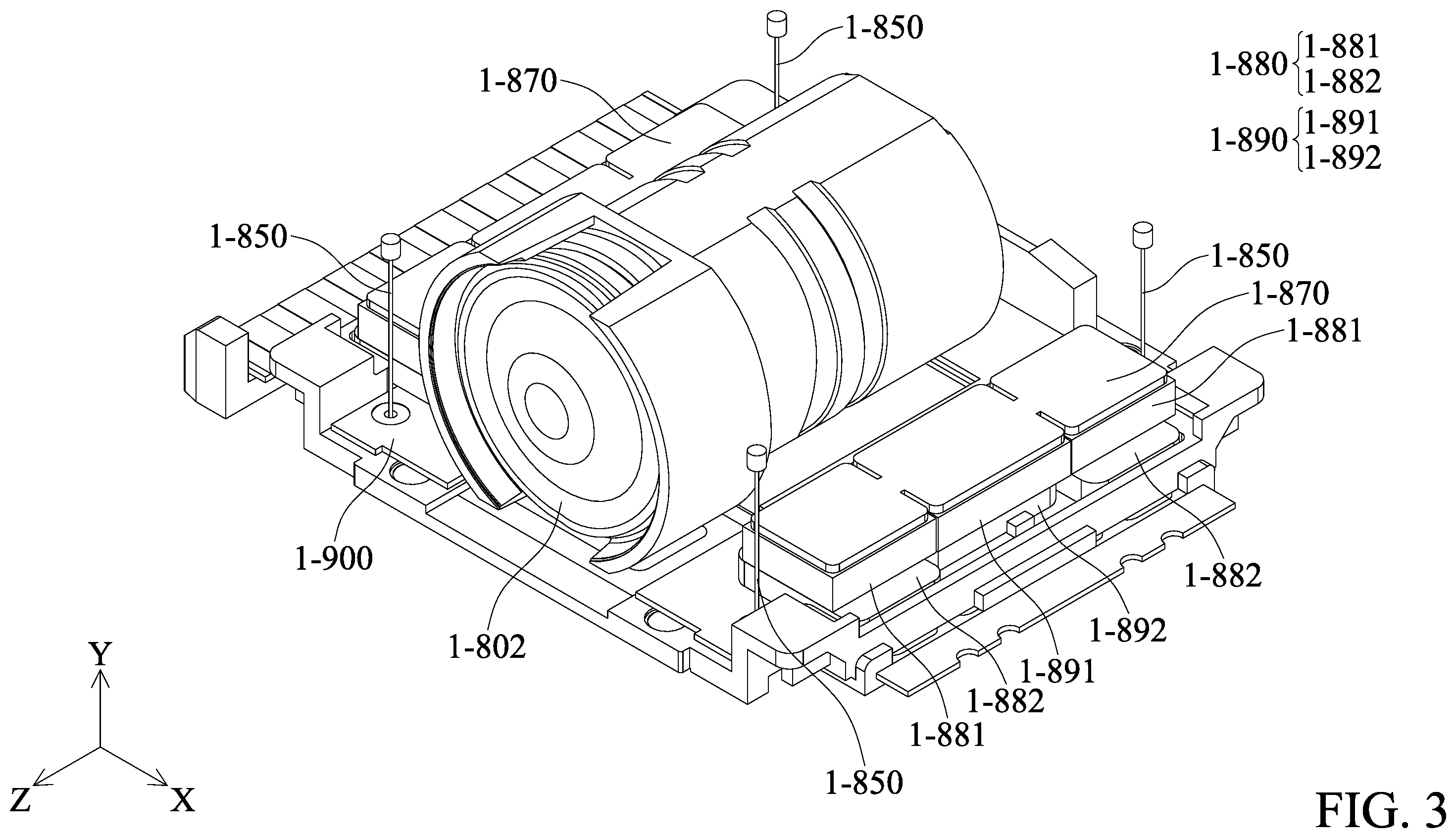 Patent US12174449 Figure 3 – Optical member driving mechanism