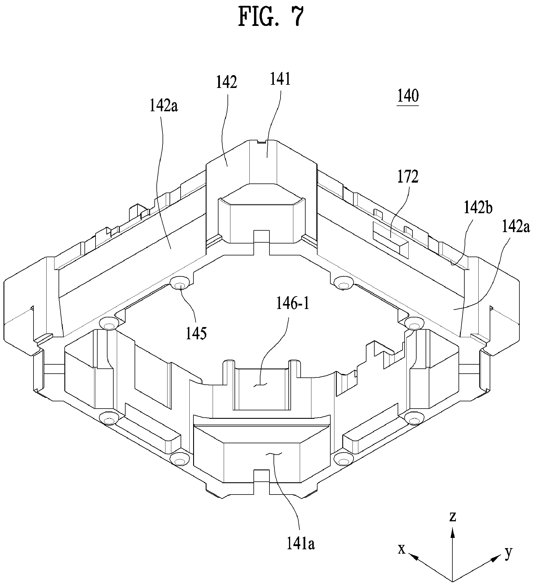 Patent US12174450 Figure 7 – Lens moving apparatus with a bobbin comprising a groove and elastic members and camera module including the same