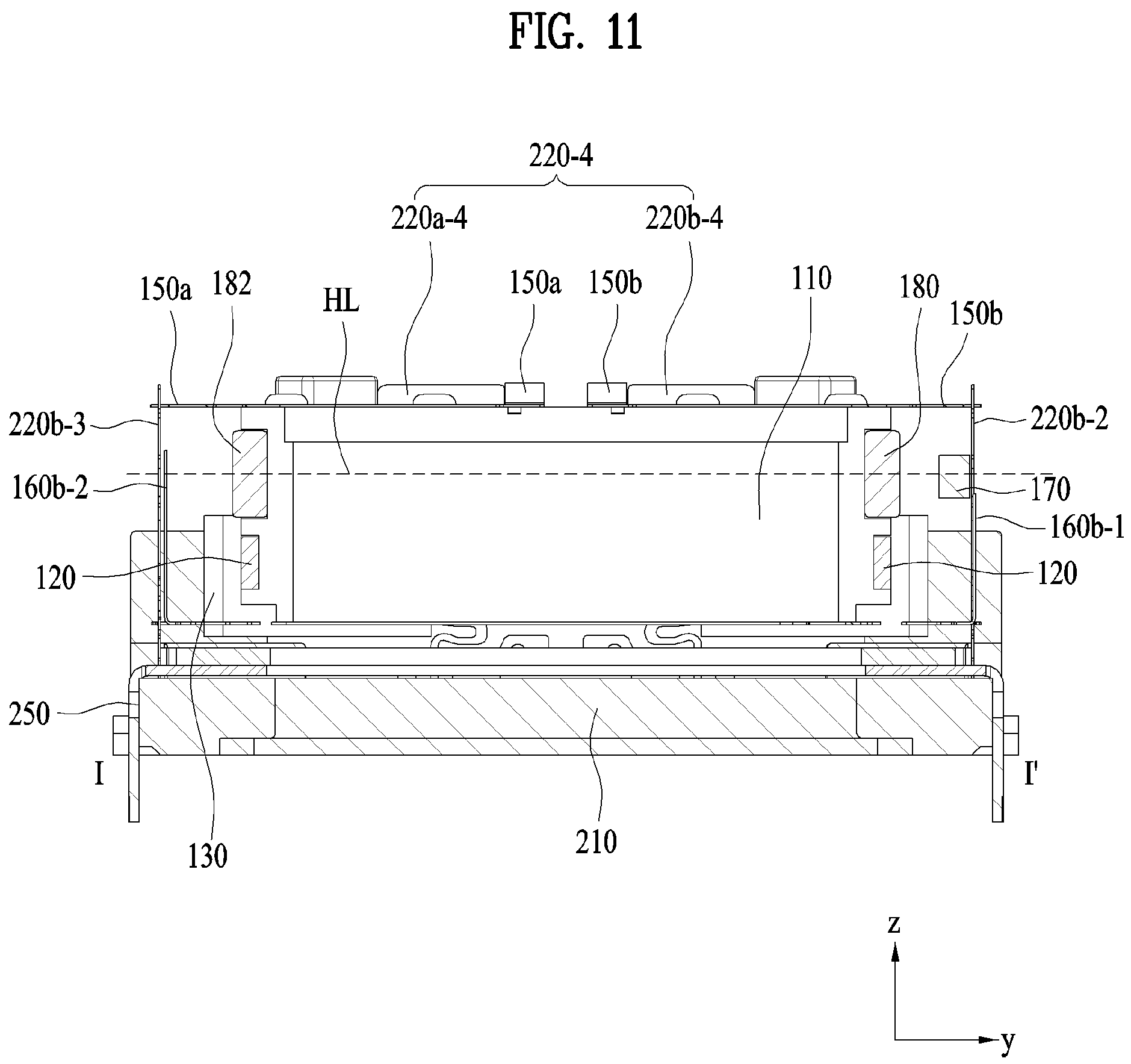 Patent US12174450 Figure 11 – Lens moving apparatus with a bobbin comprising a groove and elastic members and camera module including the same