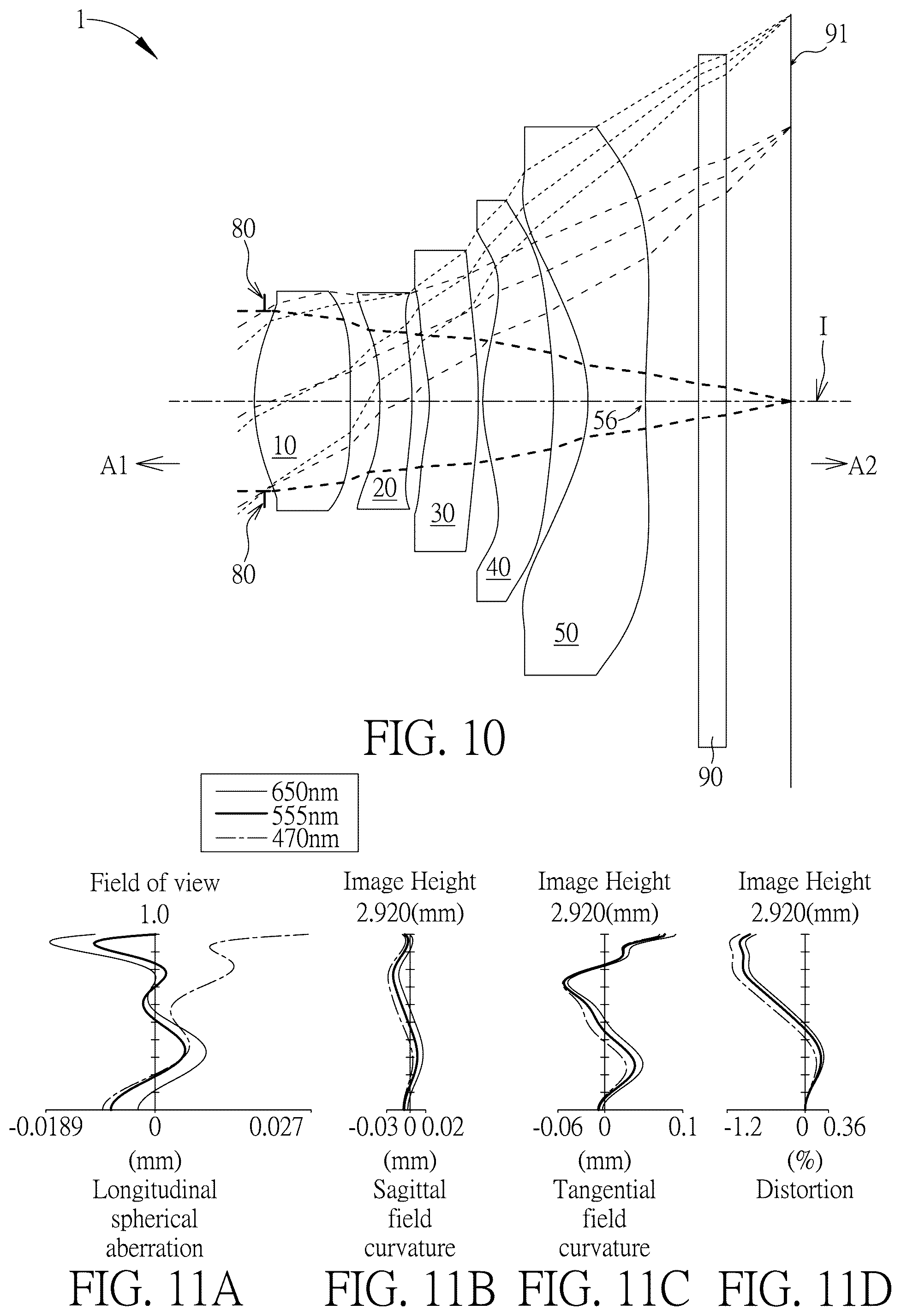 Patent US12174455 Figure 5 – Optical imaging lens