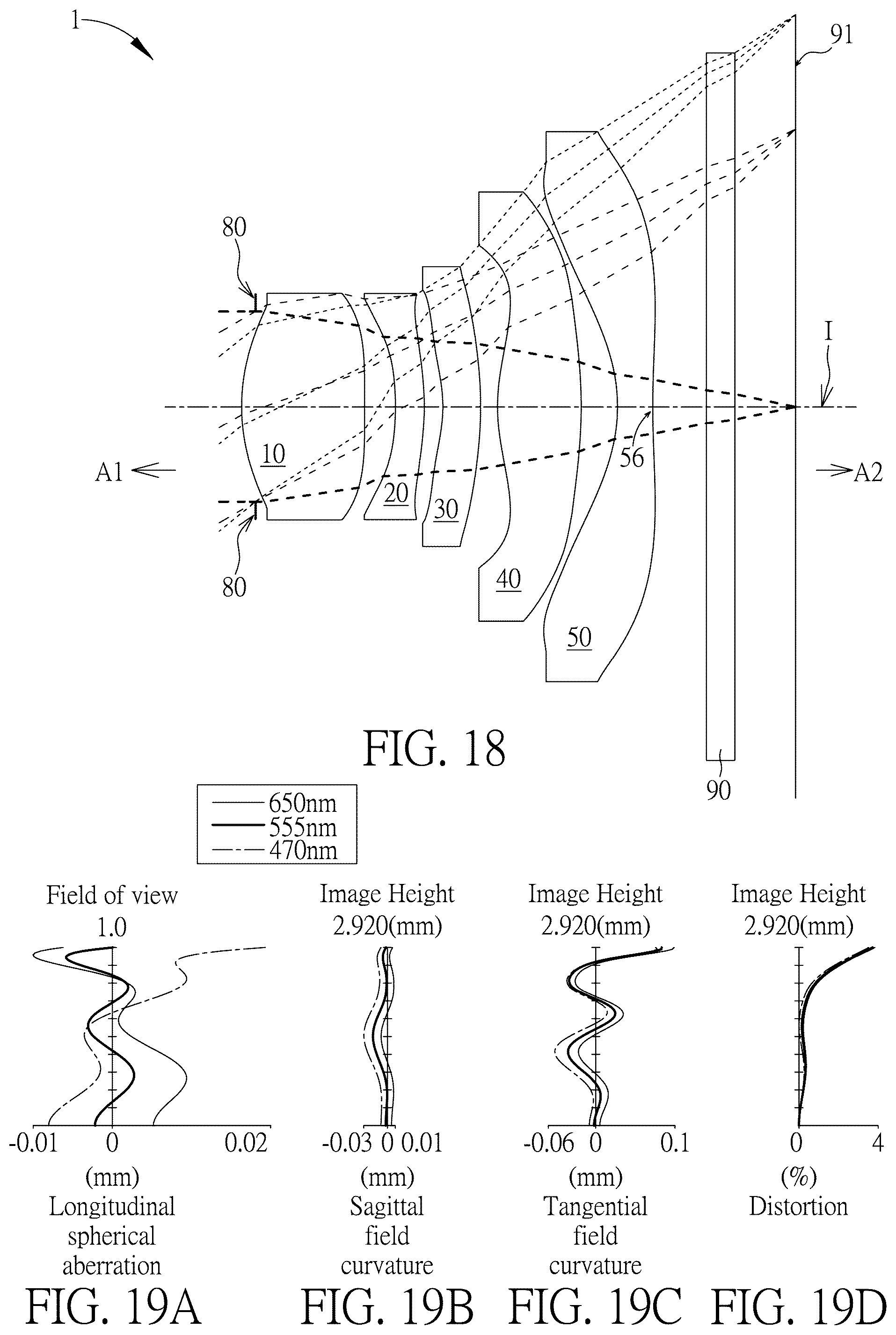 Patent US12174455 Figure 9 – Optical imaging lens