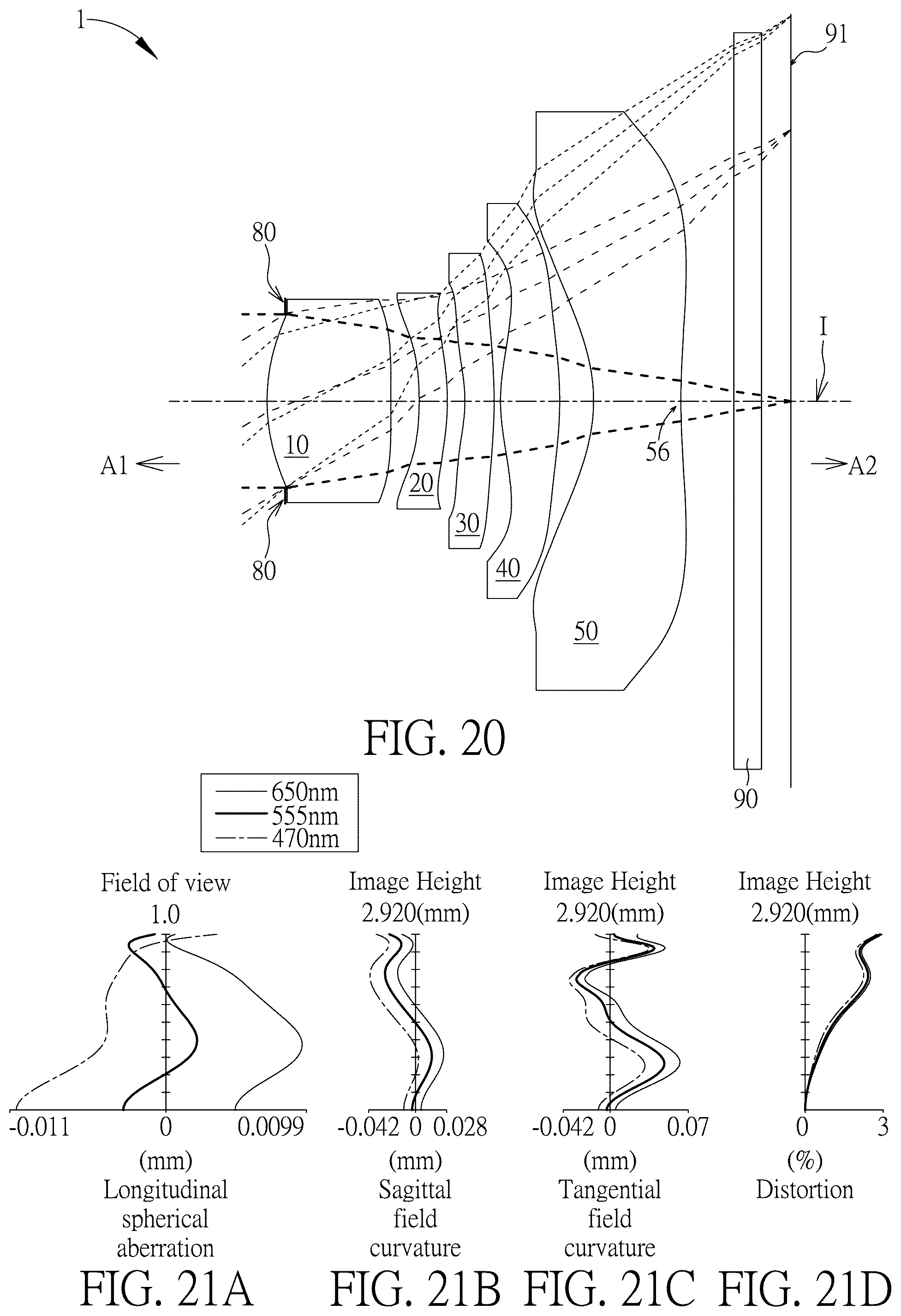 Patent US12174455 Figure 10 – Optical imaging lens