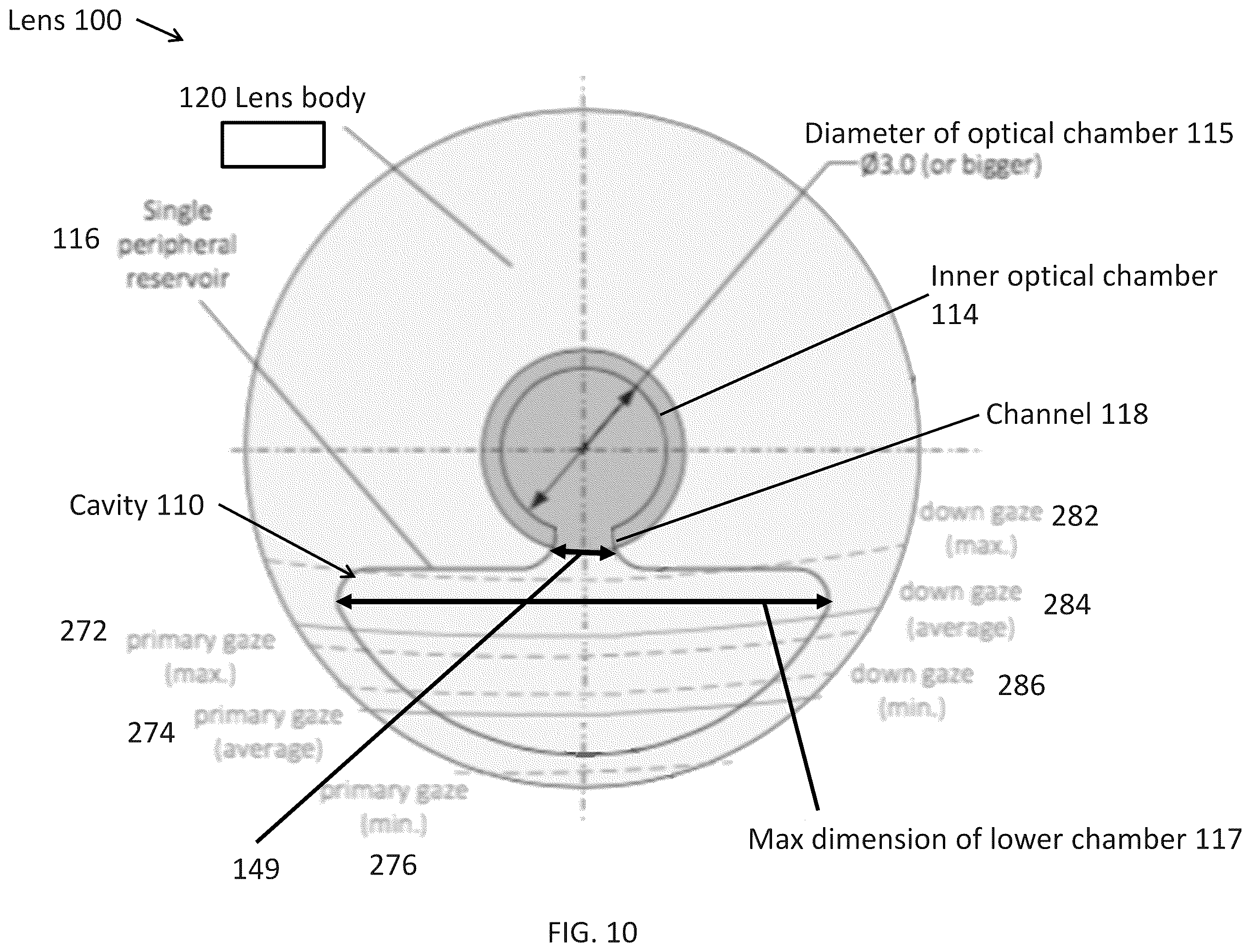 Patent US12174463 Figure 11 – Accommodating lens with cavity