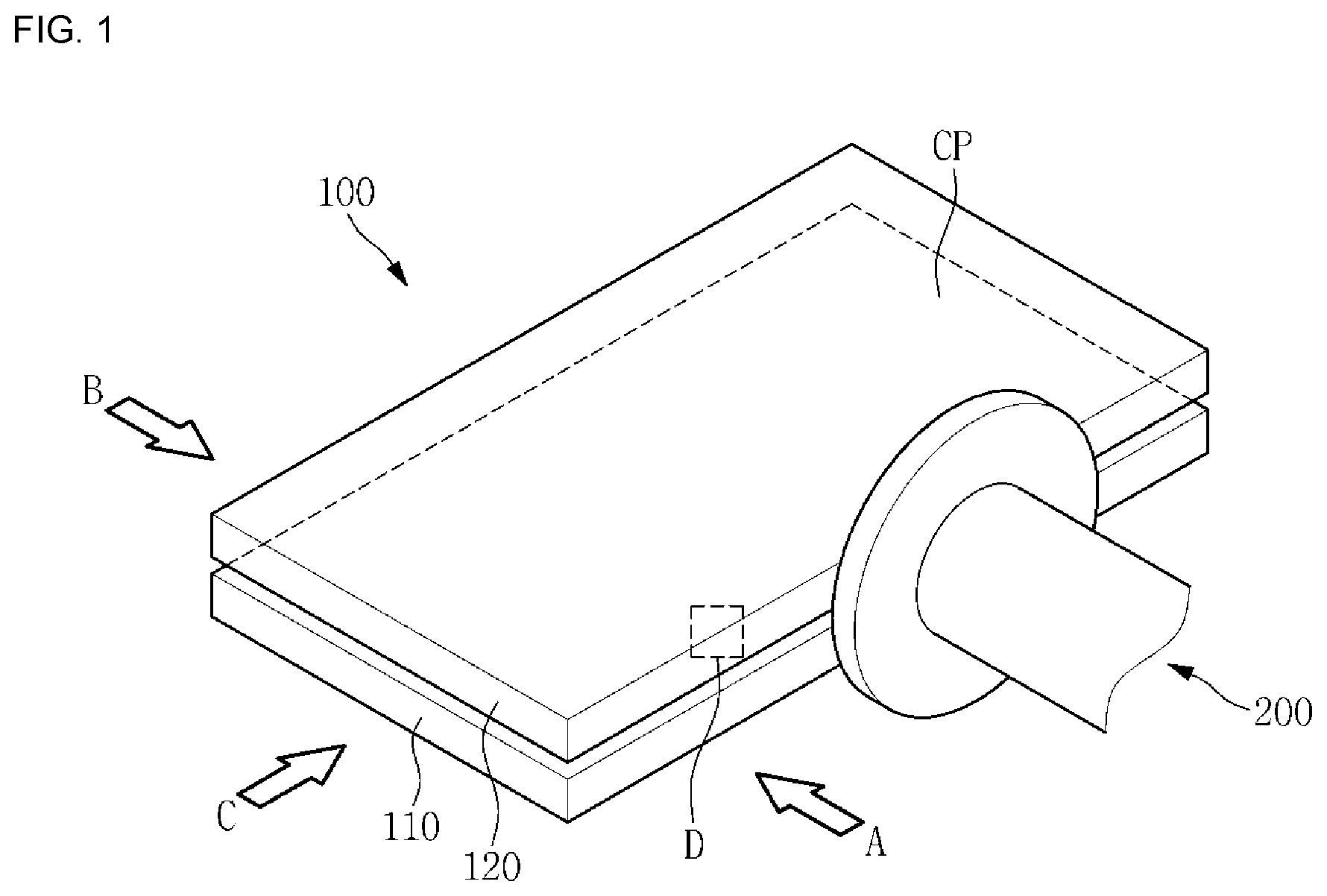 Patent US12174470 Figure 1 – Display device and method of fabricating the same