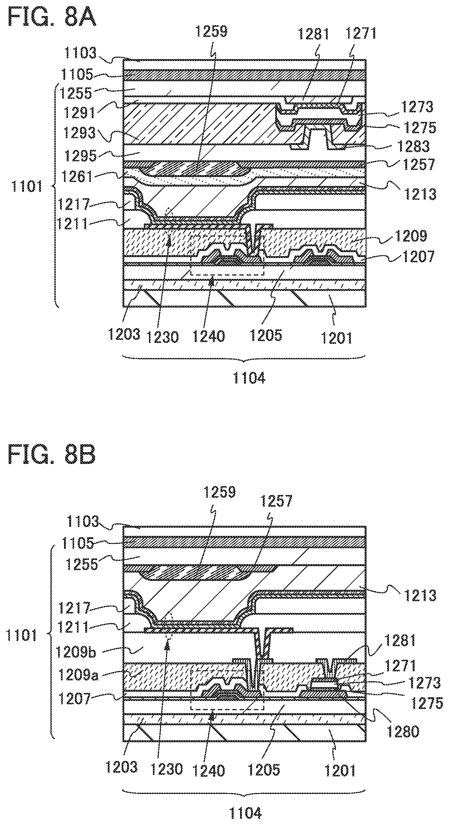 Patent US12174471 Figure 8 – Display device and manufacturing method thereof
