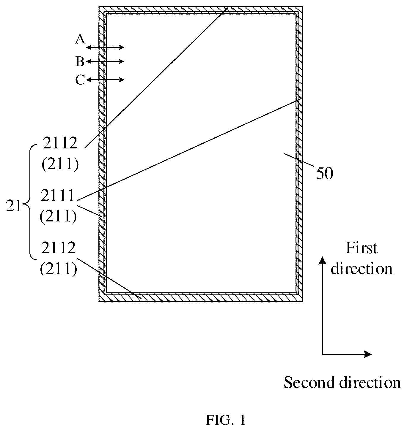 Patent US12174474 Figure 1 – Display module and medical spliced display system
