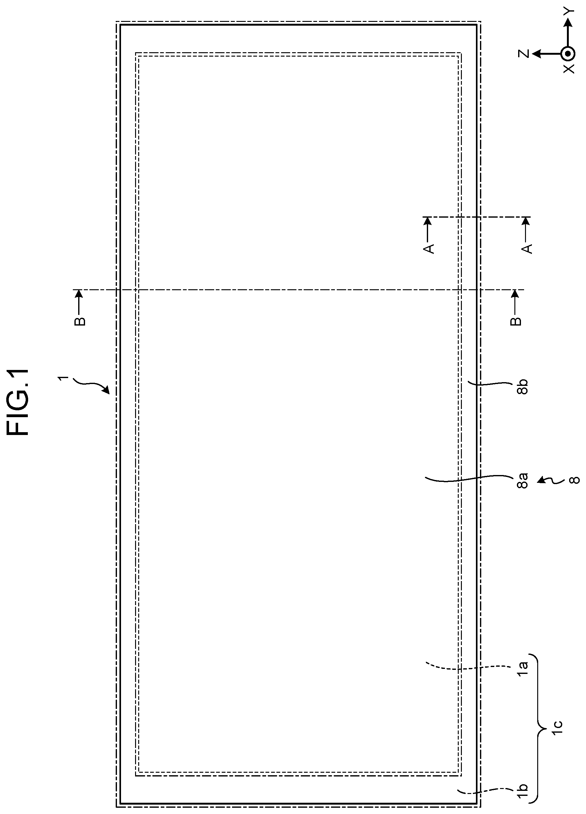Patent US12174475 Figure 1 – Cover panel and display device