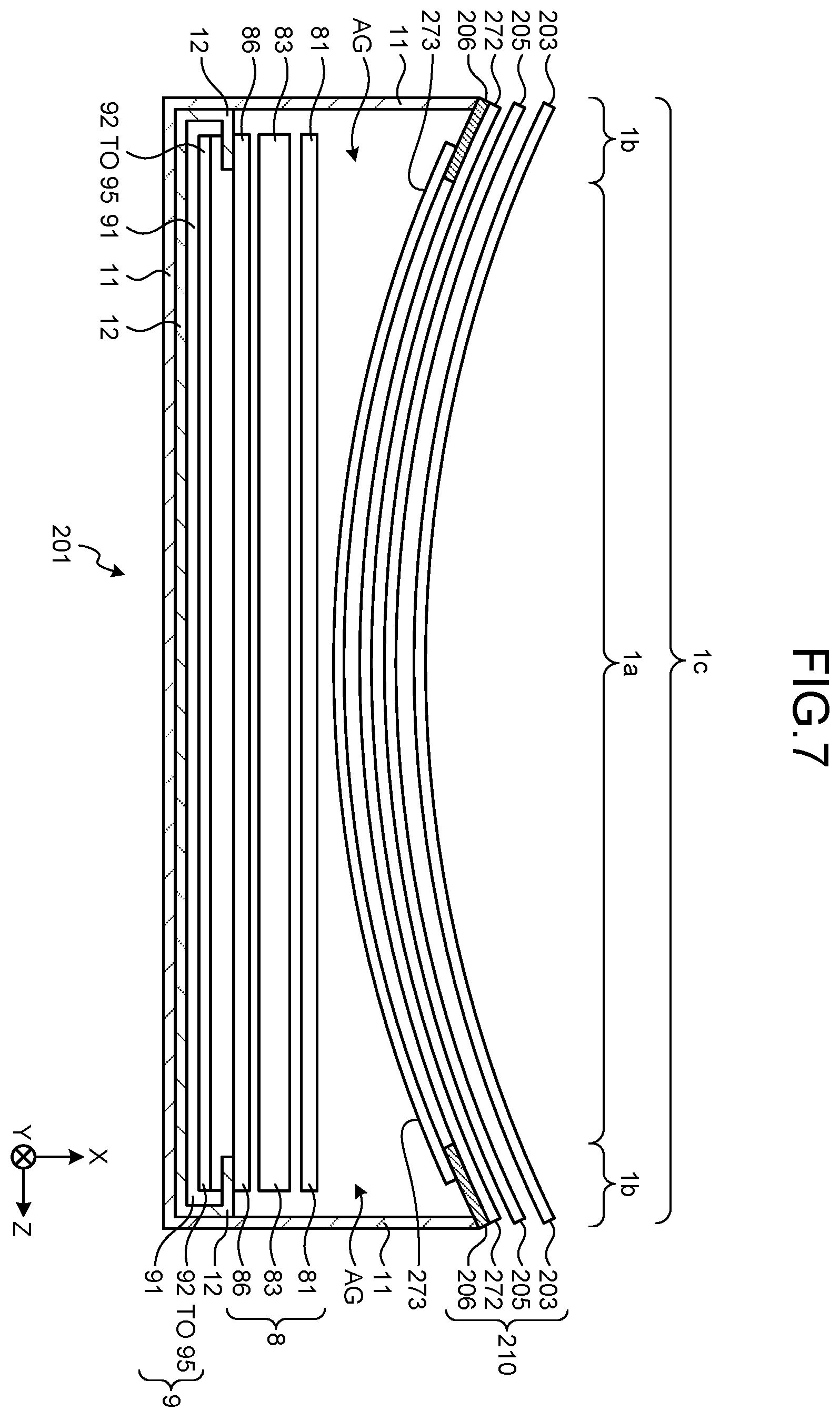 Patent US12174475 Figure 7 – Cover panel and display device