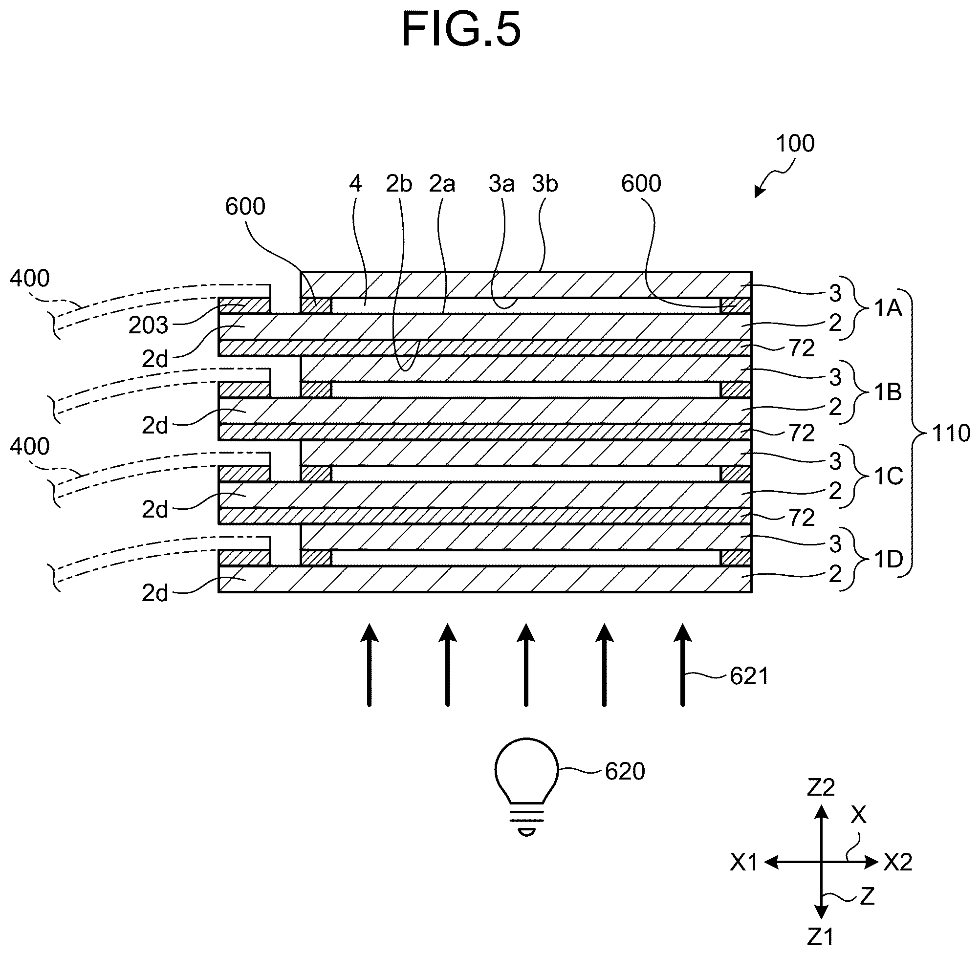 Patent US12174476 Figure 5 – Light adjustment device and light adjustment device manufacturing method
