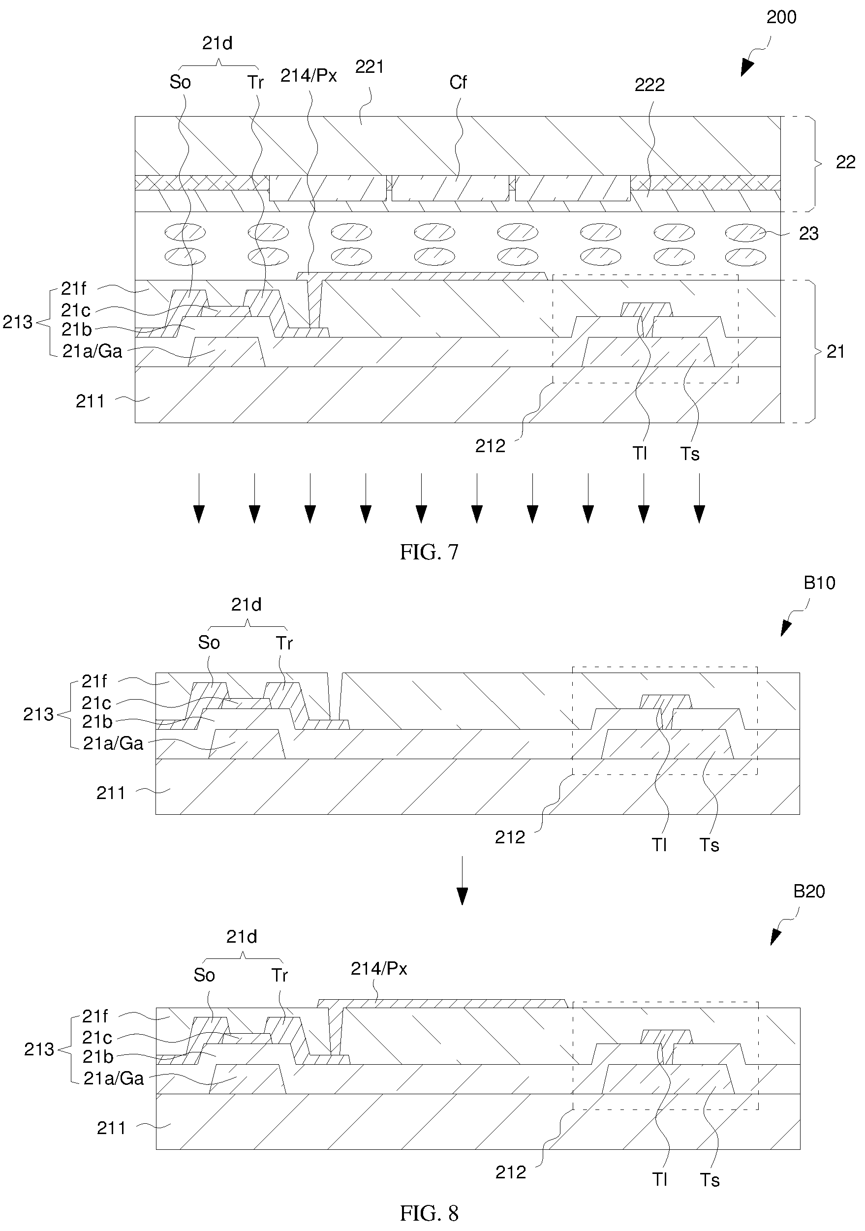 Patent US12174477 Figure 5 – Touch display panel with touch electrode multiplexed as common electrode