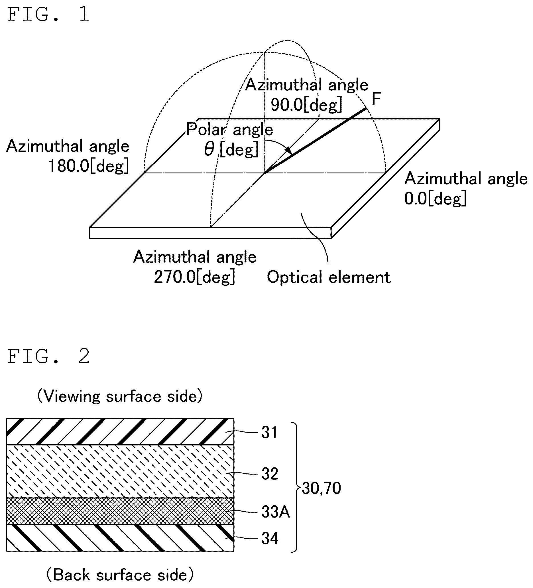 Patent US12174483 Figure 1 – Optical element and display device