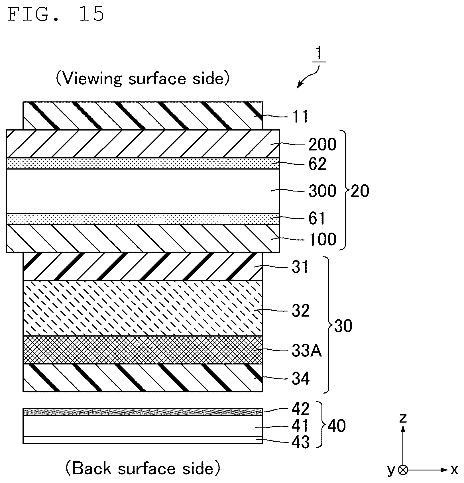 Patent US12174483 Figure 8 – Optical element and display device