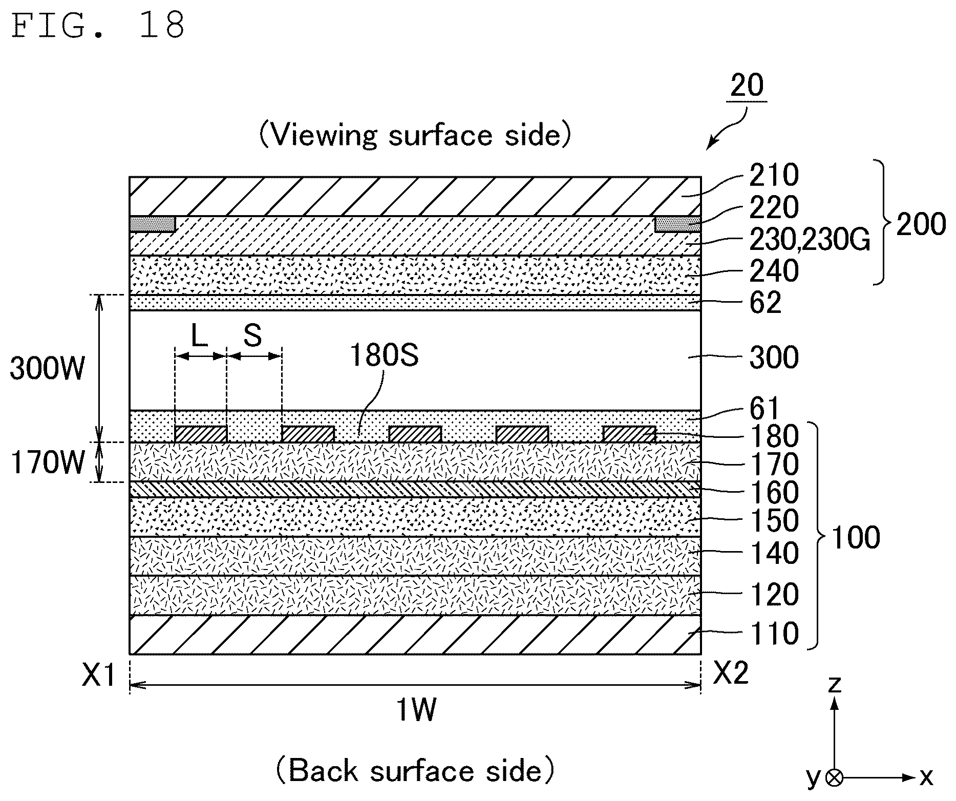 Patent US12174483 Figure 11 – Optical element and display device