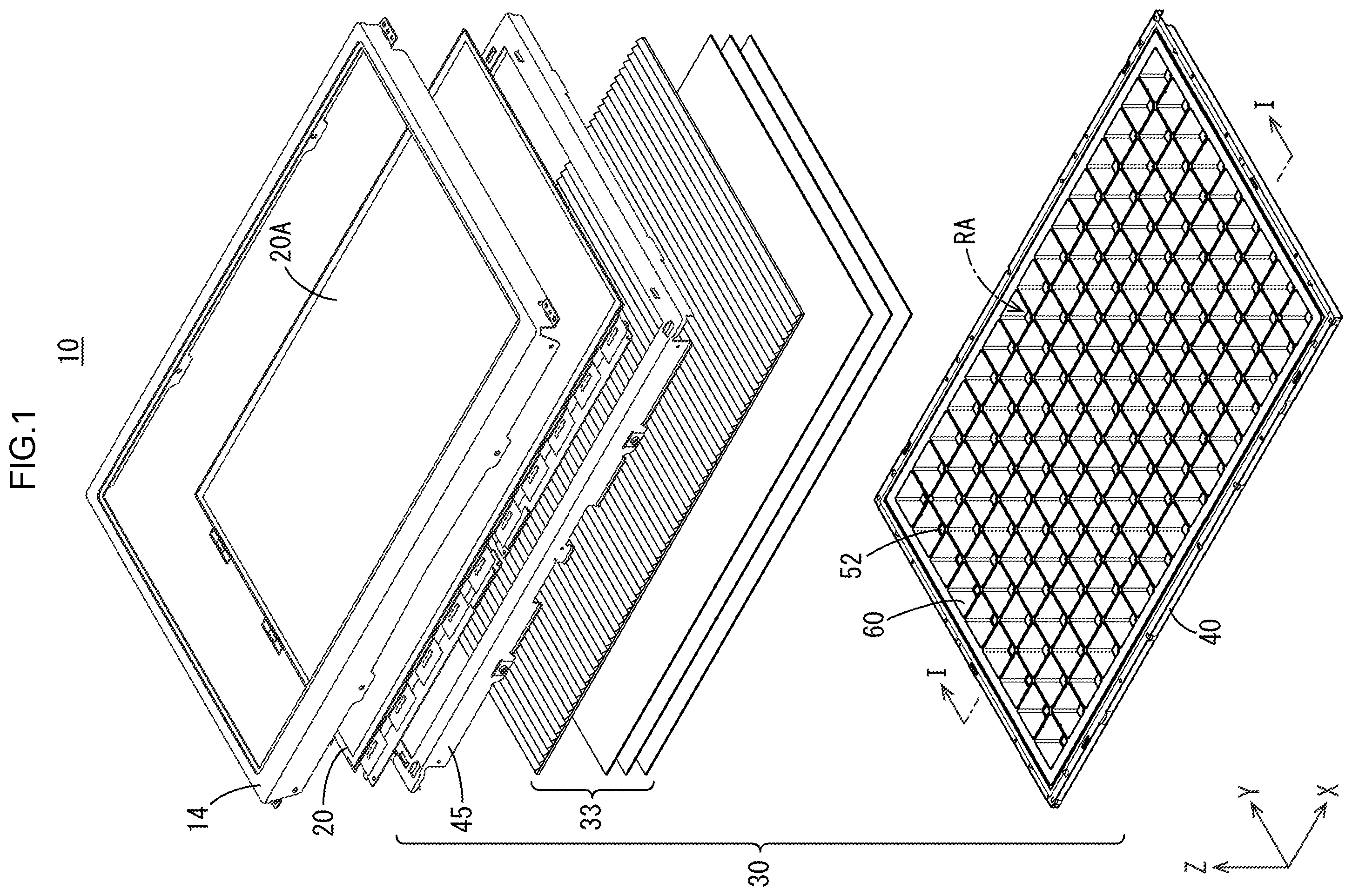 Patent US12174487 Figure 1 – Lighting device