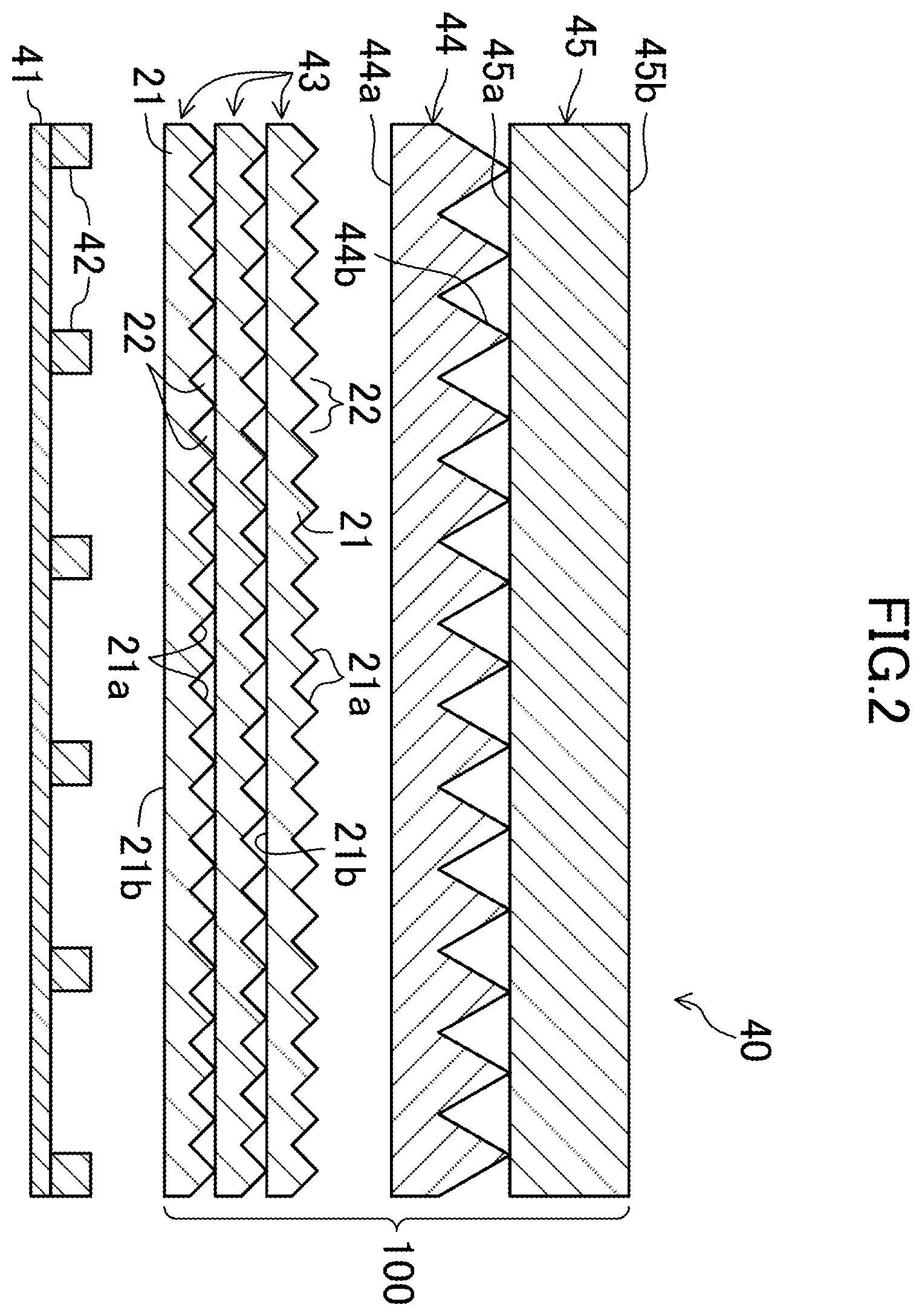 Patent US12174489 Figure 2 – Optical sheet laminate, backlight unit, liquid crystal display device, information equipment, and production method for backlight unit