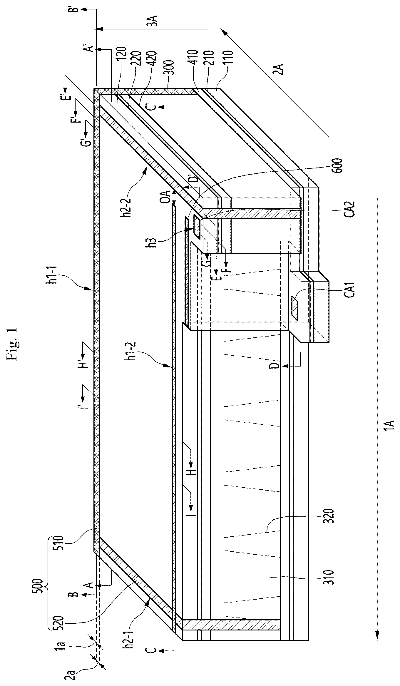 Patent US12174490 Figure 1 – Light path control member and display device comprising same