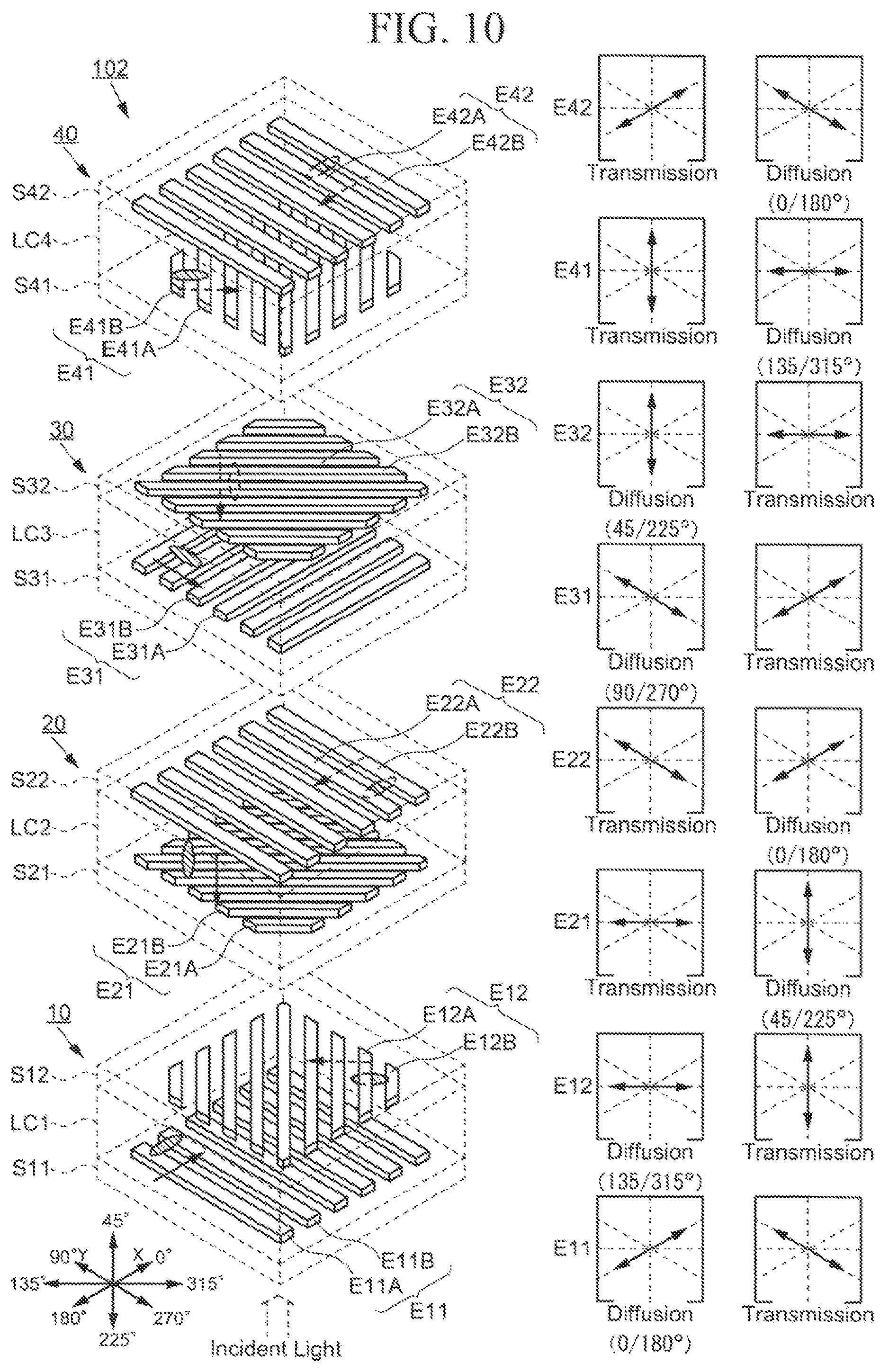 Patent US12174493 Figure 16 – Liquid crystal light control device