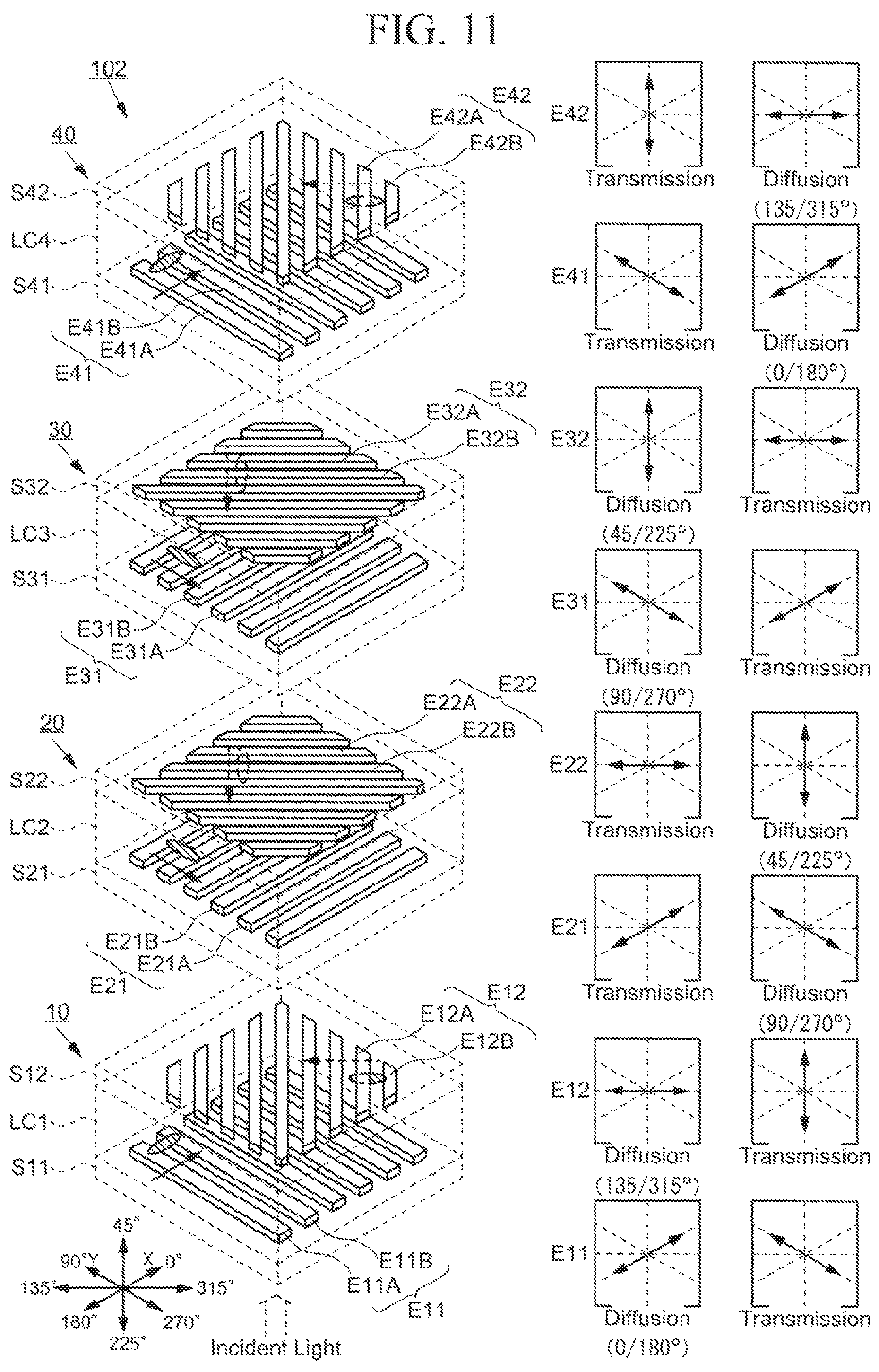 Patent US12174493 Figure 17 – Liquid crystal light control device