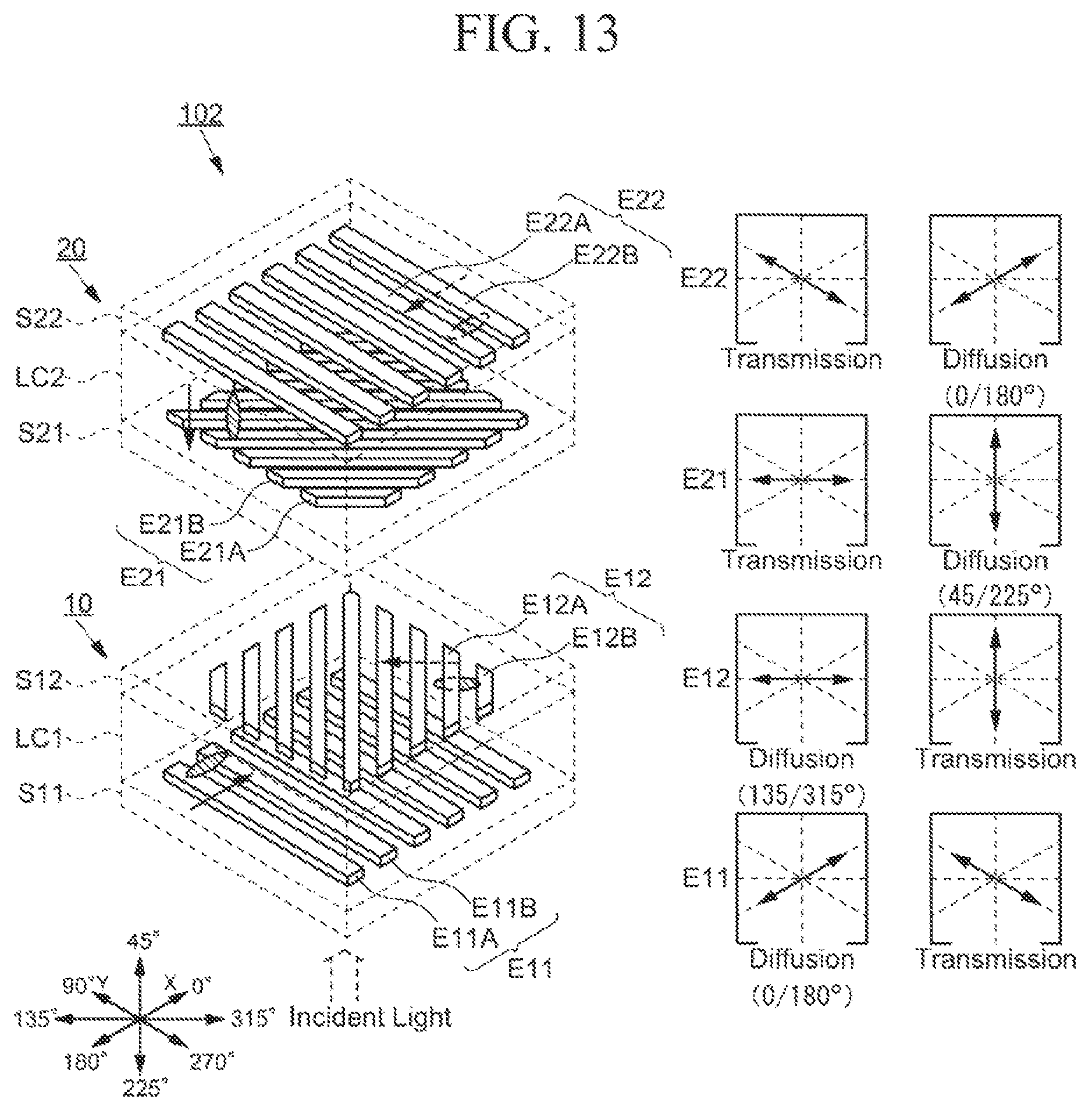 Patent US12174493 Figure 19 – Liquid crystal light control device