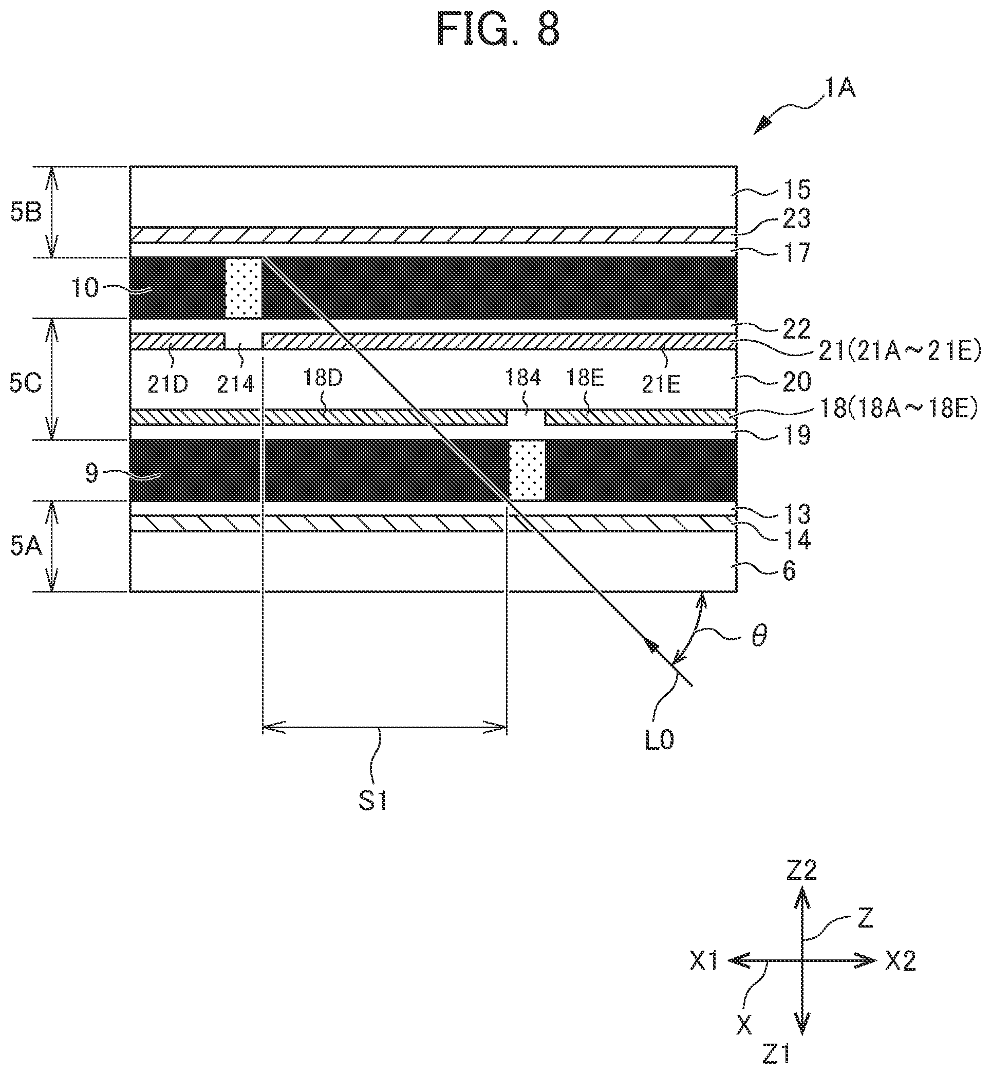 Patent US12174494 Figure 8 – Light control member and light control device