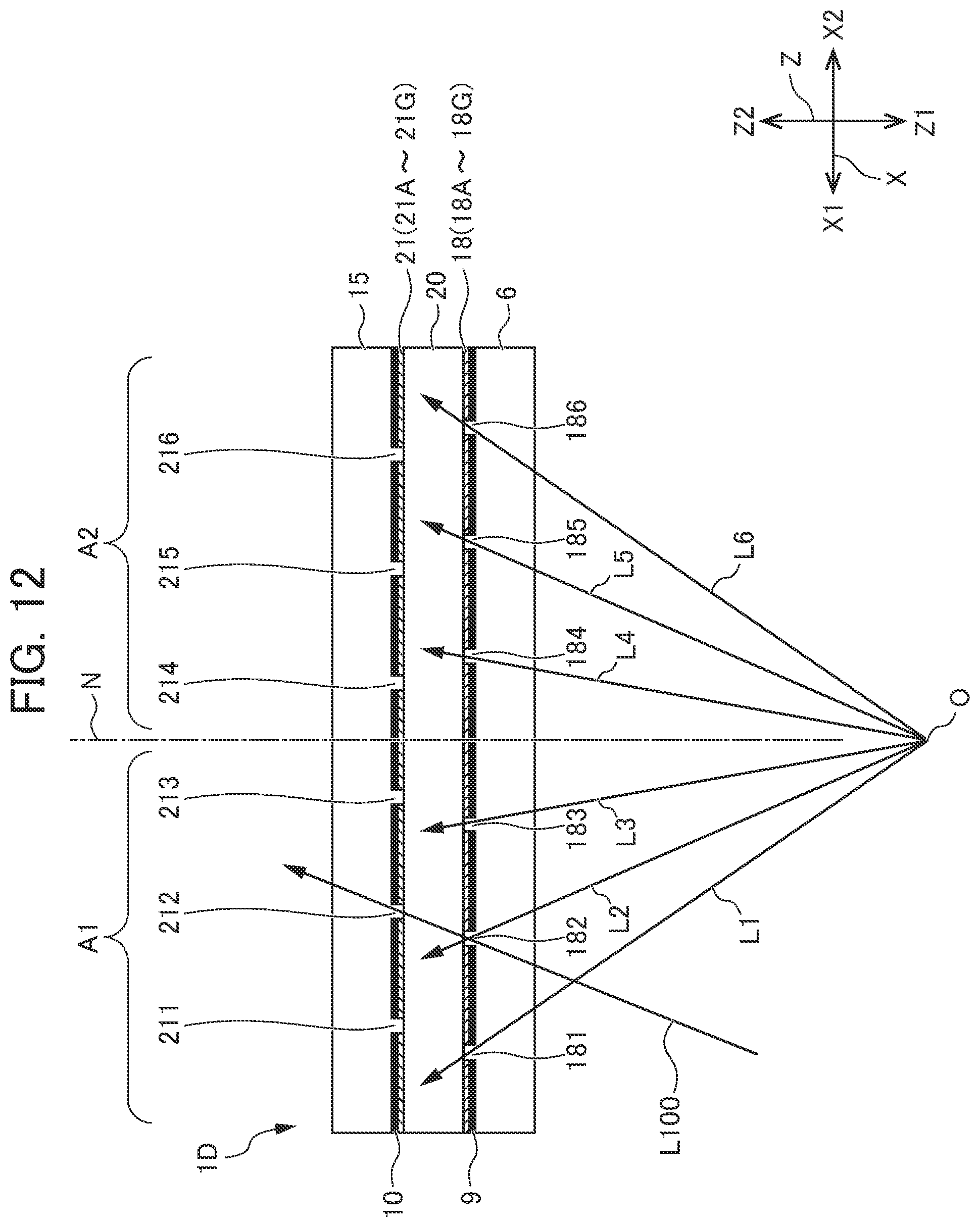 Patent US12174494 Figure 12 – Light control member and light control device
