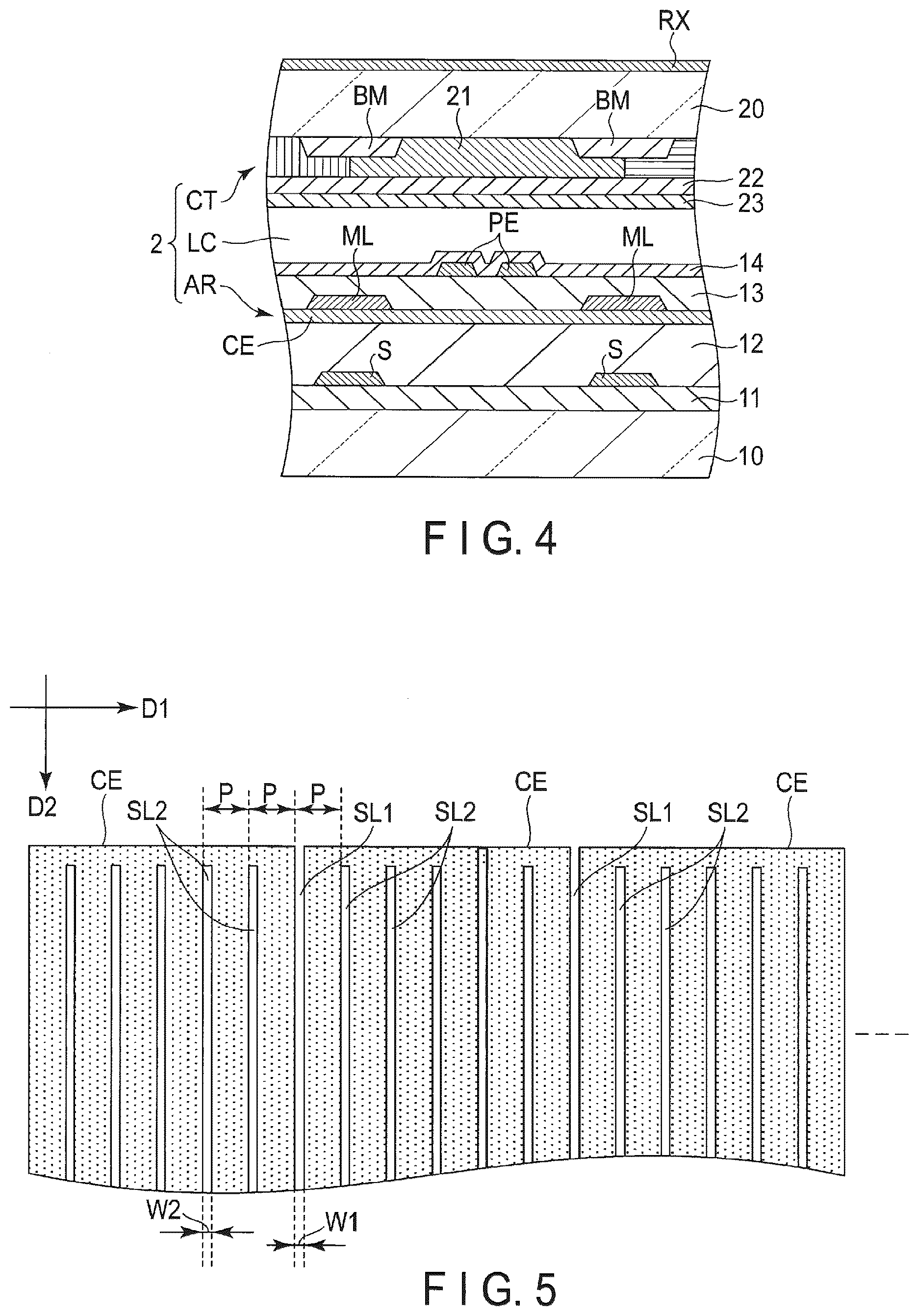 Patent US12174495 Figure 4 – Display device comprising a first common electrode physically separated from a second common electrode by a first slit overlapping a first image signal line and a first metal line