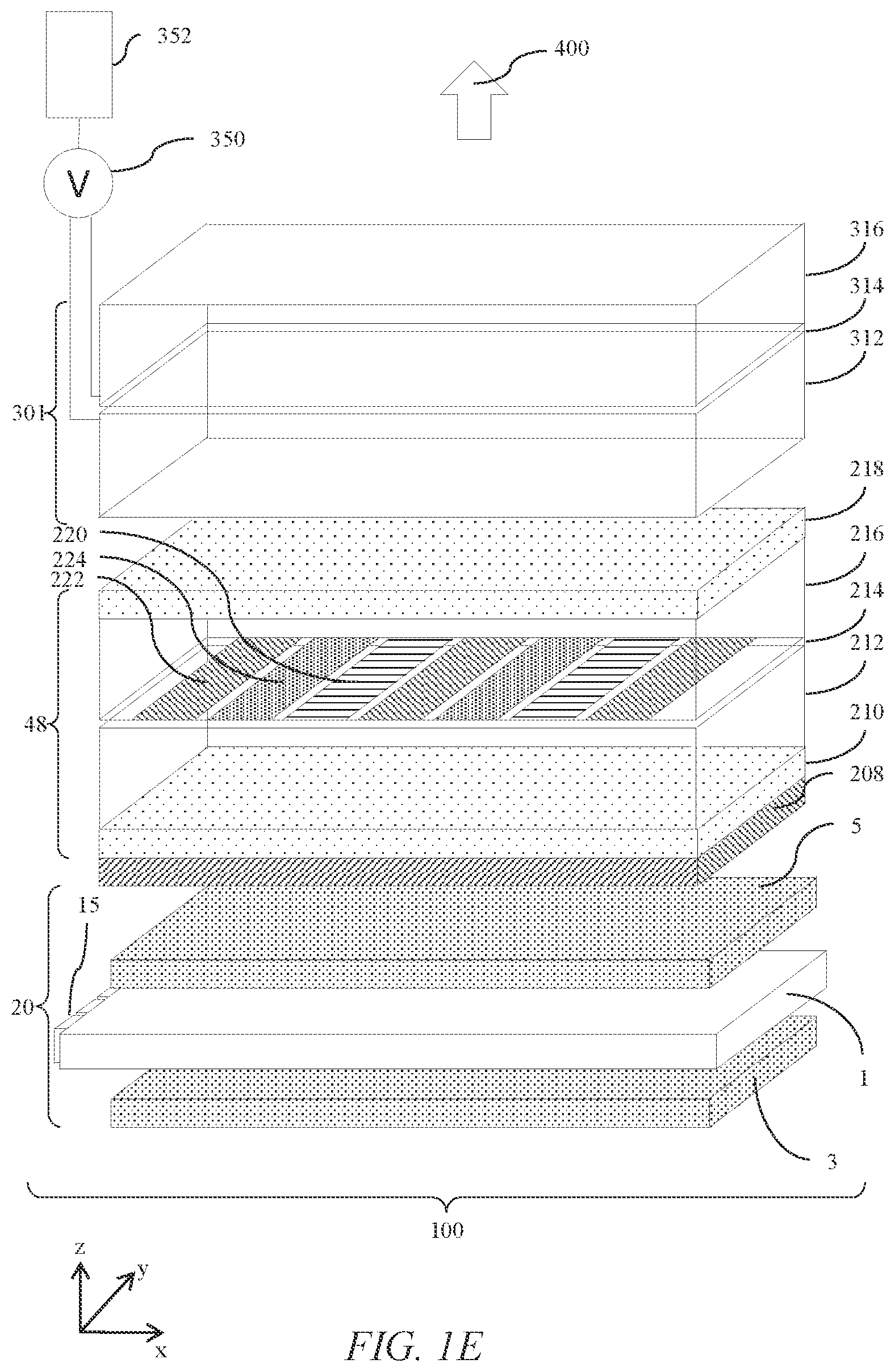 Patent US12174504 Figure 4 – Optical stack for switchable directional display