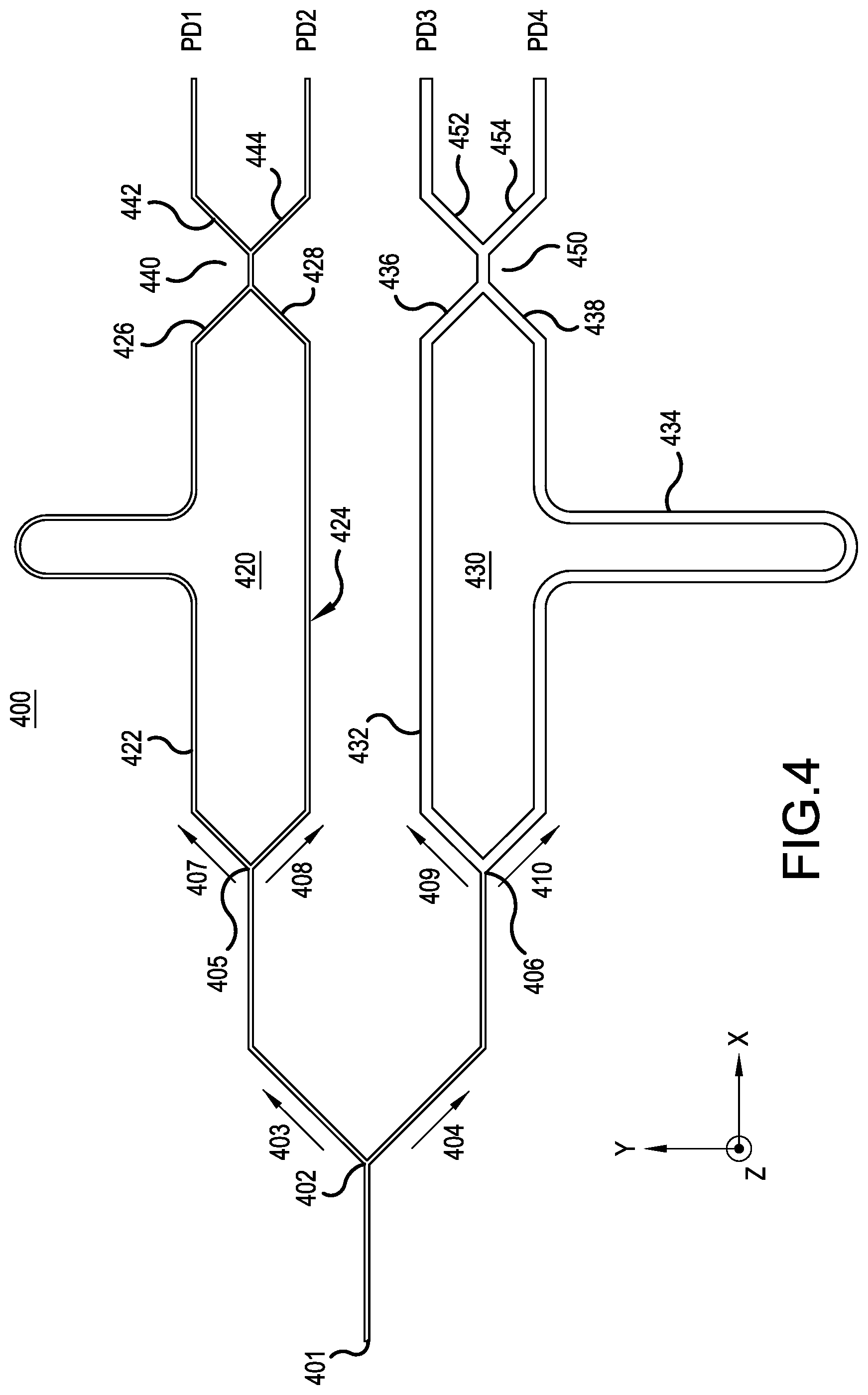 Patent US12174509 Figure 4 – Optical wavemeter