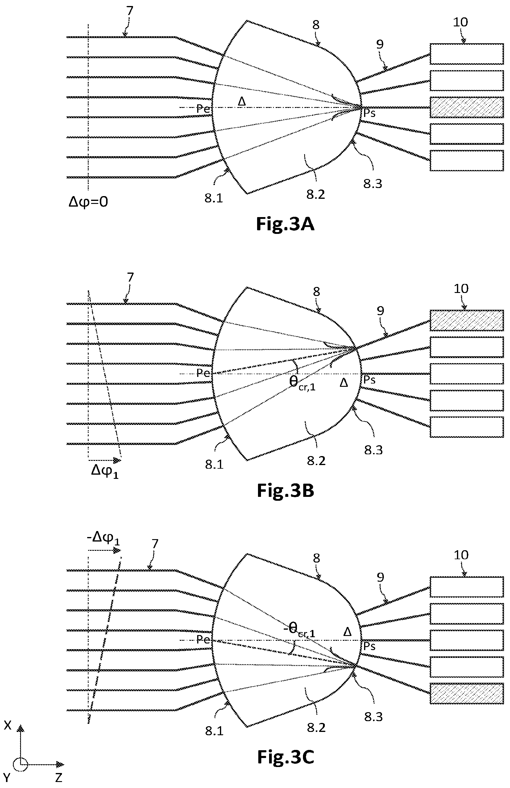 Patent US12174514 Figure 3 – Optoelectronic transmitter with phased array antenna comprising an integrated control device