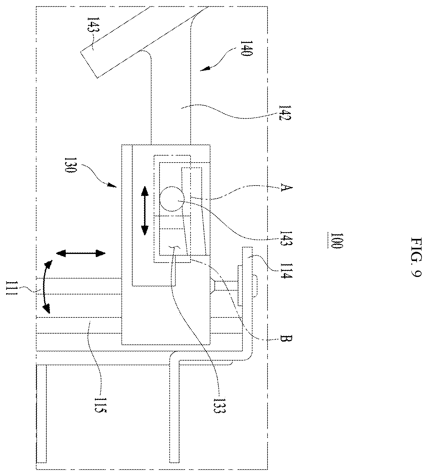 Patent US12174520 Figure 9 – Actuator module of vehicle head-up display