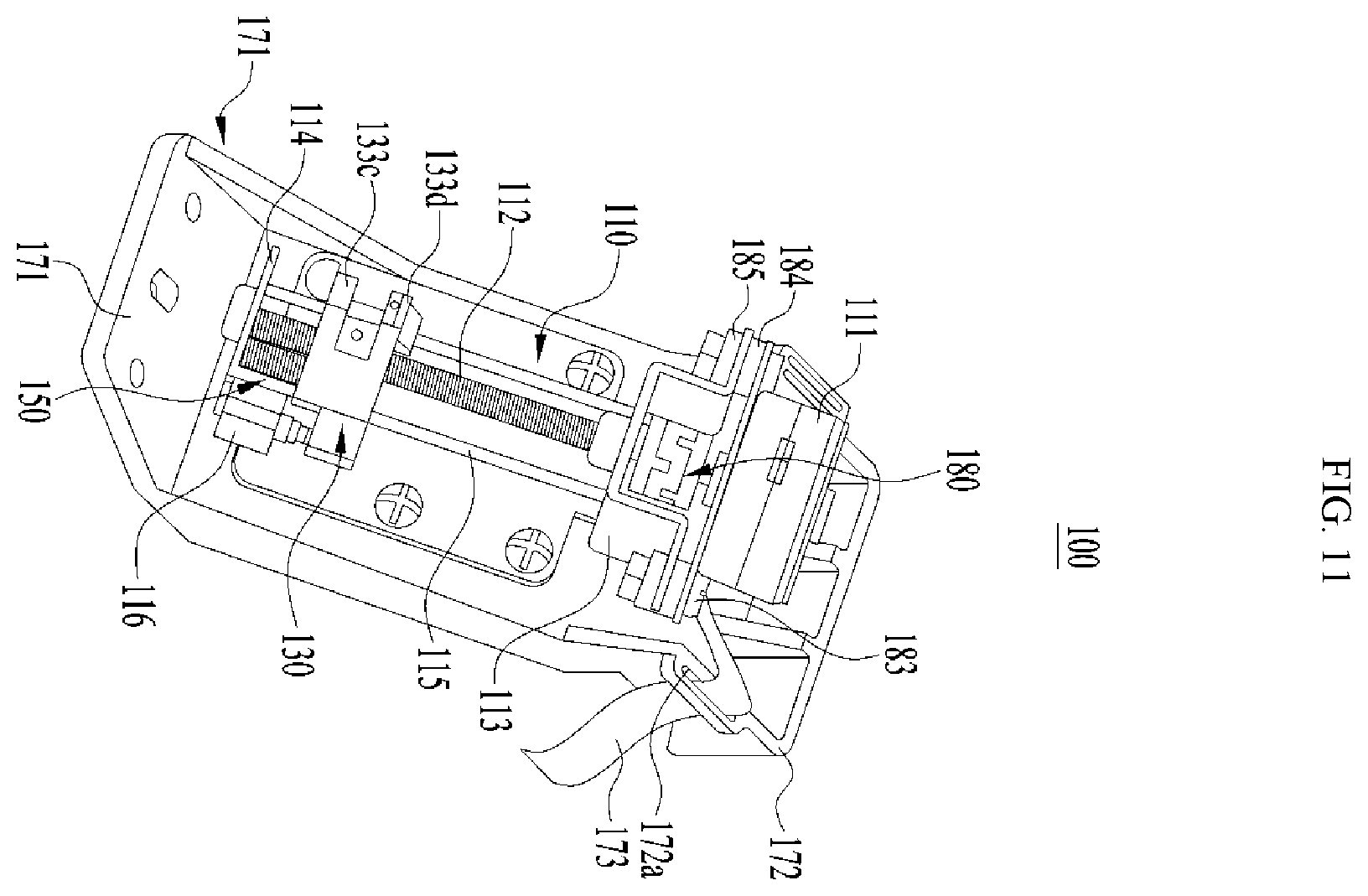 Patent US12174520 Figure 11 – Actuator module of vehicle head-up display