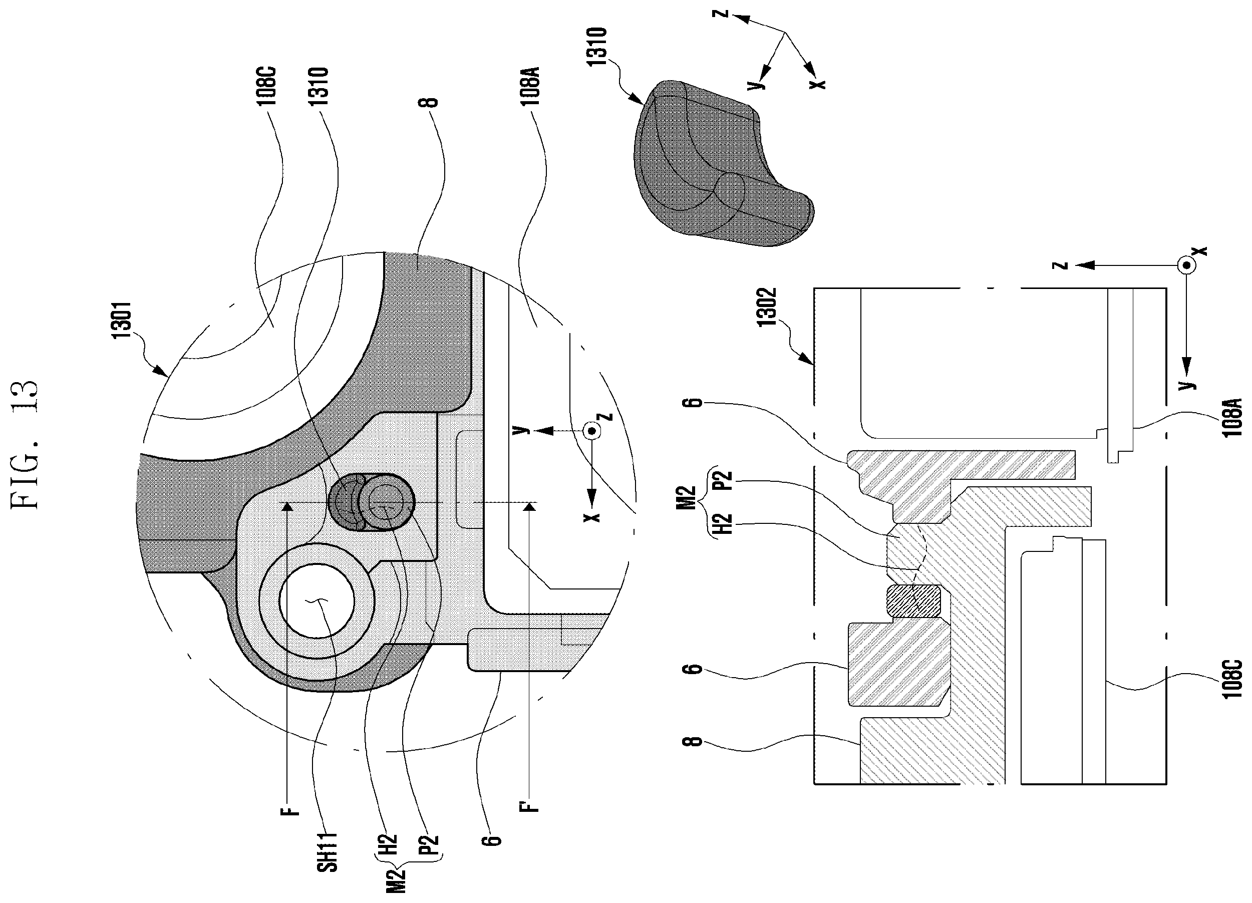 Patent US12174522 Figure 13 – Camera bracket and electronic device including same