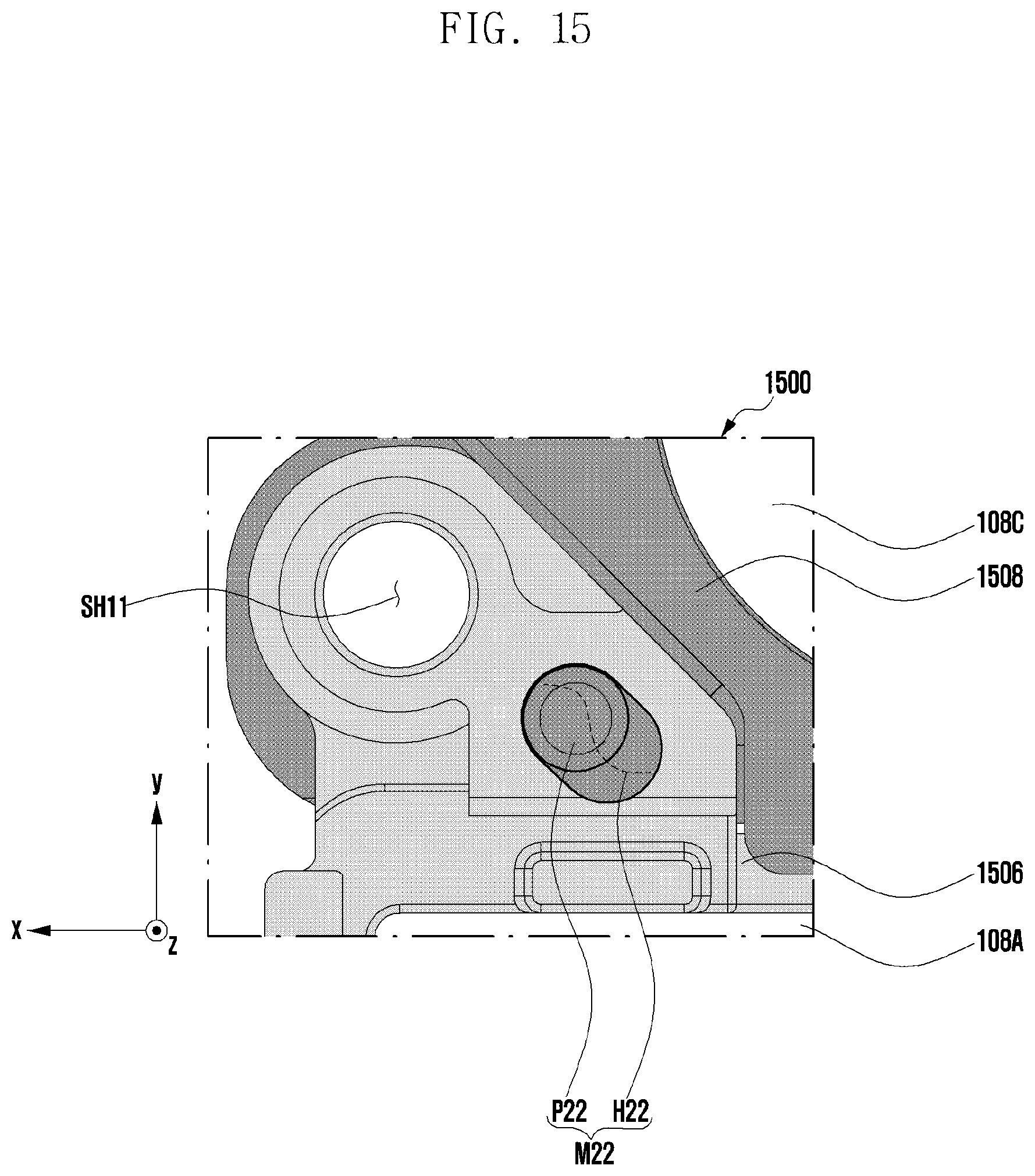 Patent US12174522 Figure 15 – Camera bracket and electronic device including same