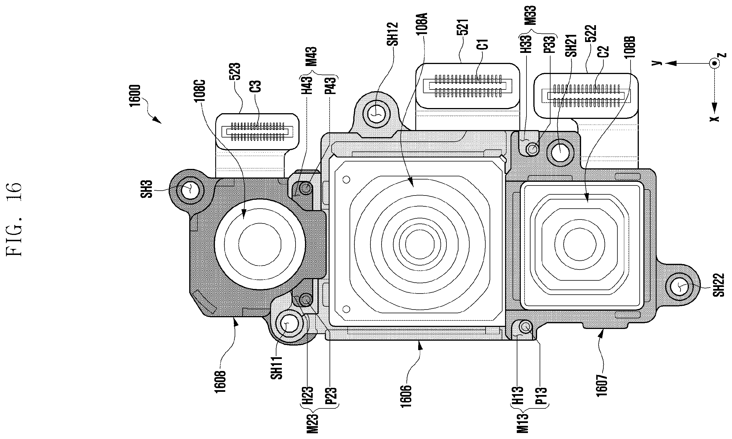 Patent US12174522 Figure 16 – Camera bracket and electronic device including same